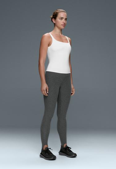 Long Comfortlux tank top, square neckline, neck — WHITE  3