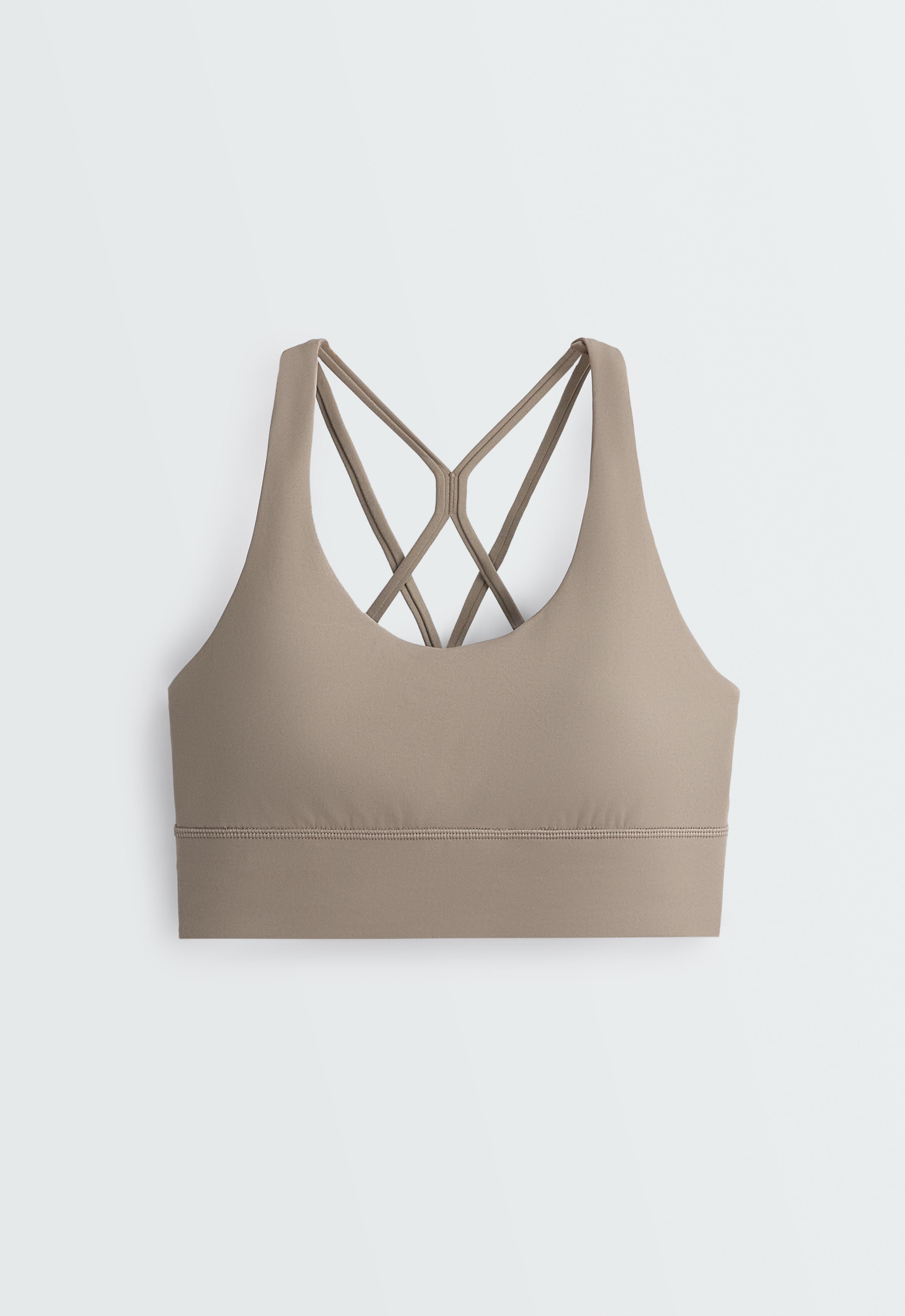Medium-support Comfortlux sports bra with cups — DARK MINK
