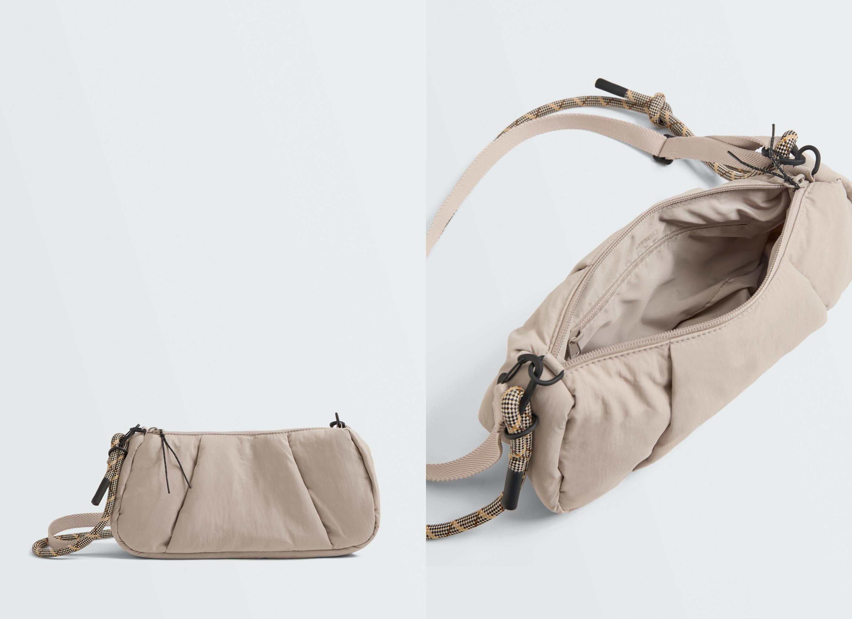 Padded crossbody bag — ECRU
