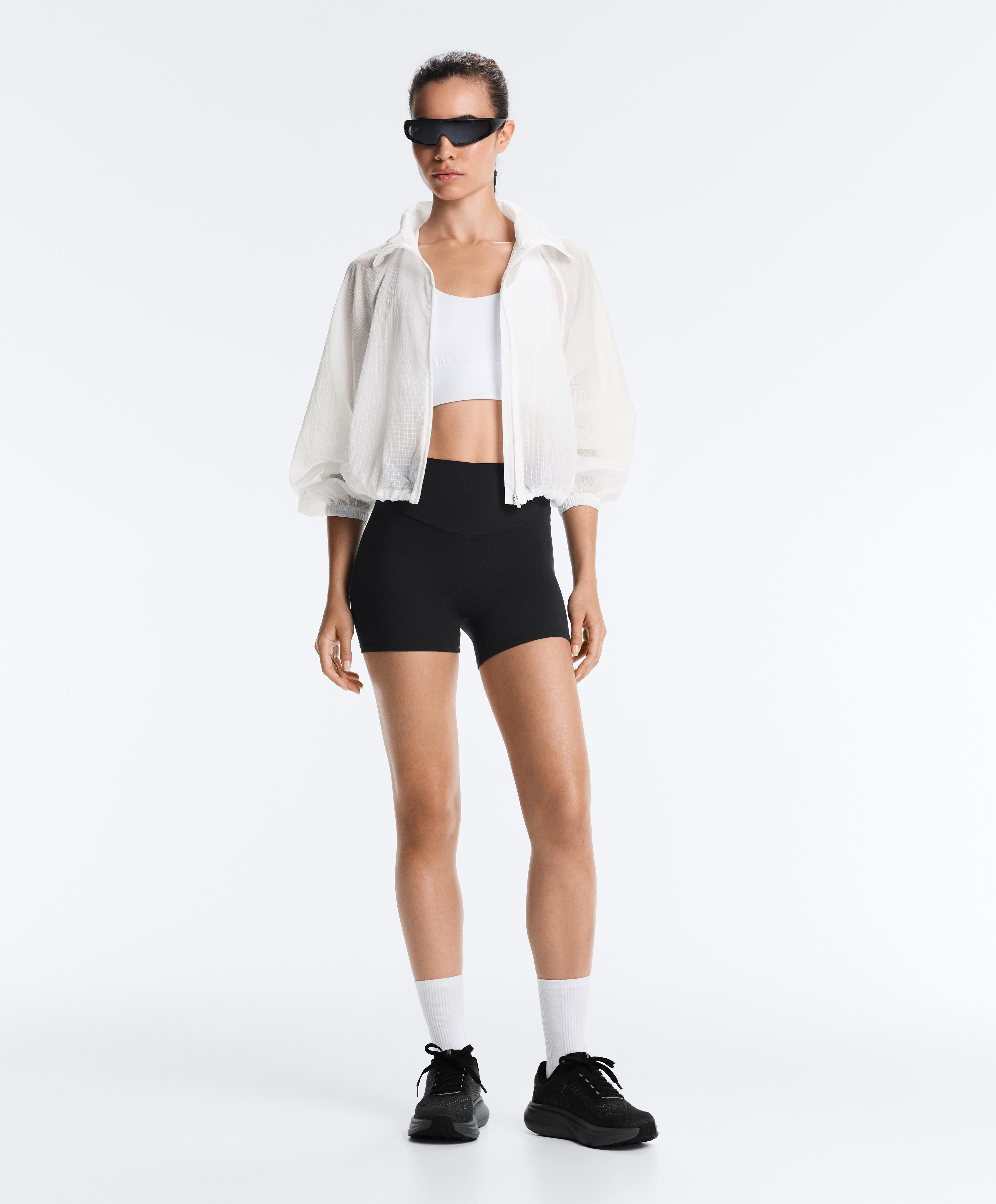 Check track jacket — WHITE