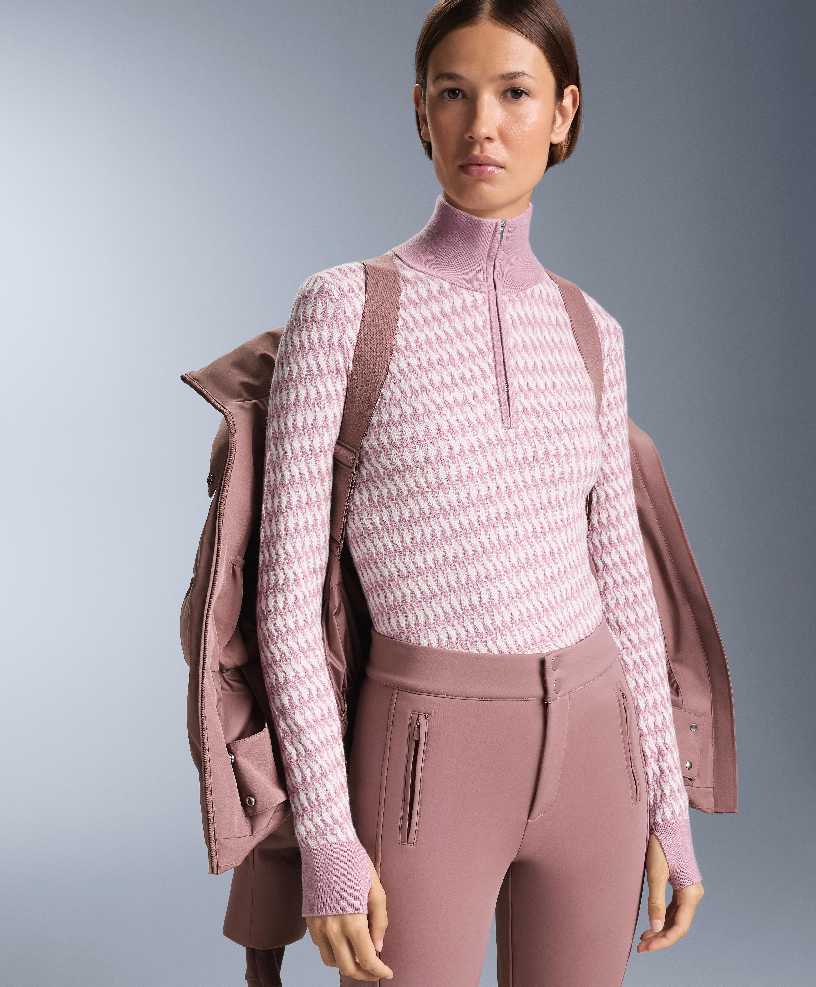 MINARDI PIUME SKI water-resistant 80% down and 20% feather jacket — PINK-MAUVE