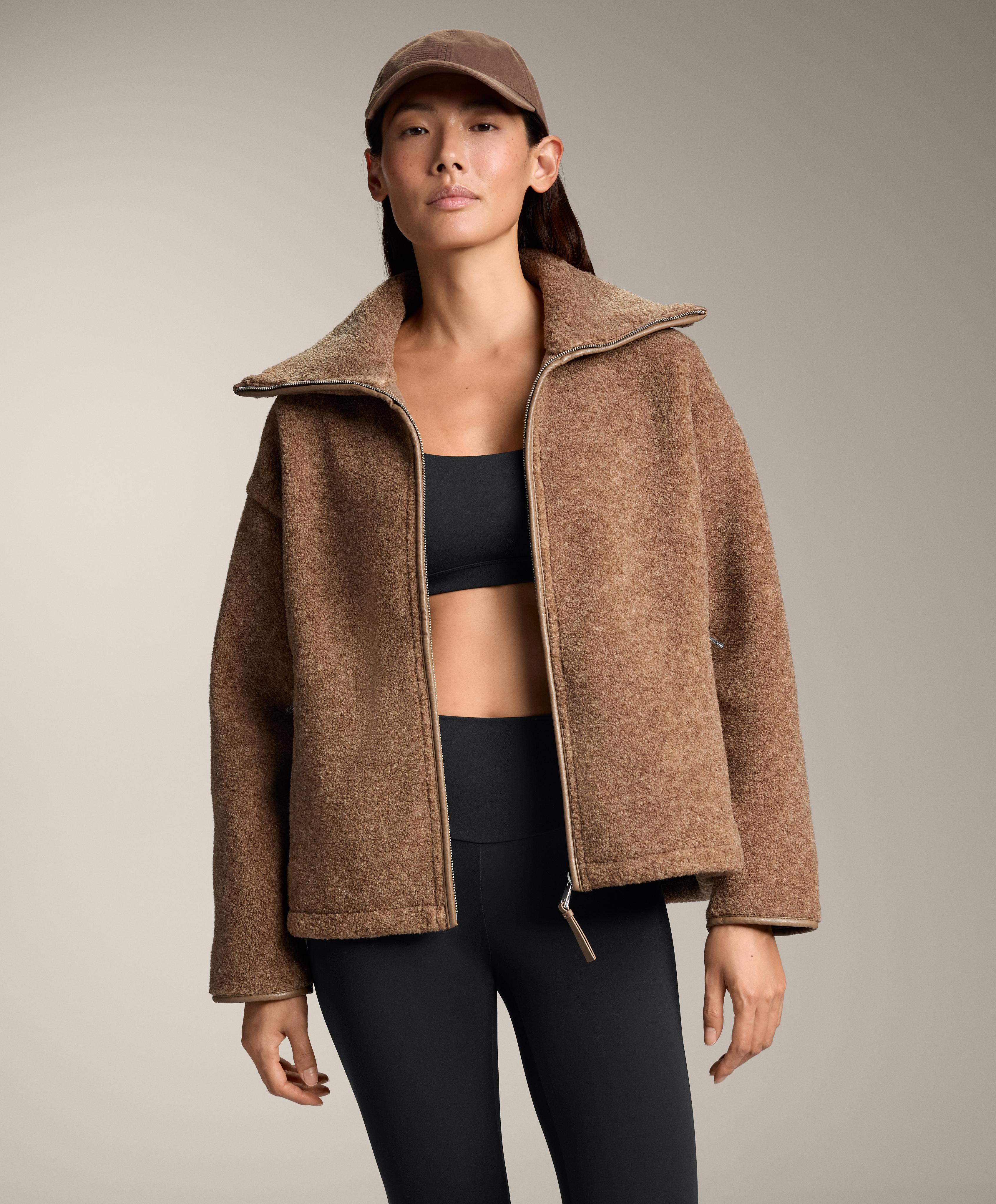 Boxy faux-shearling jacket