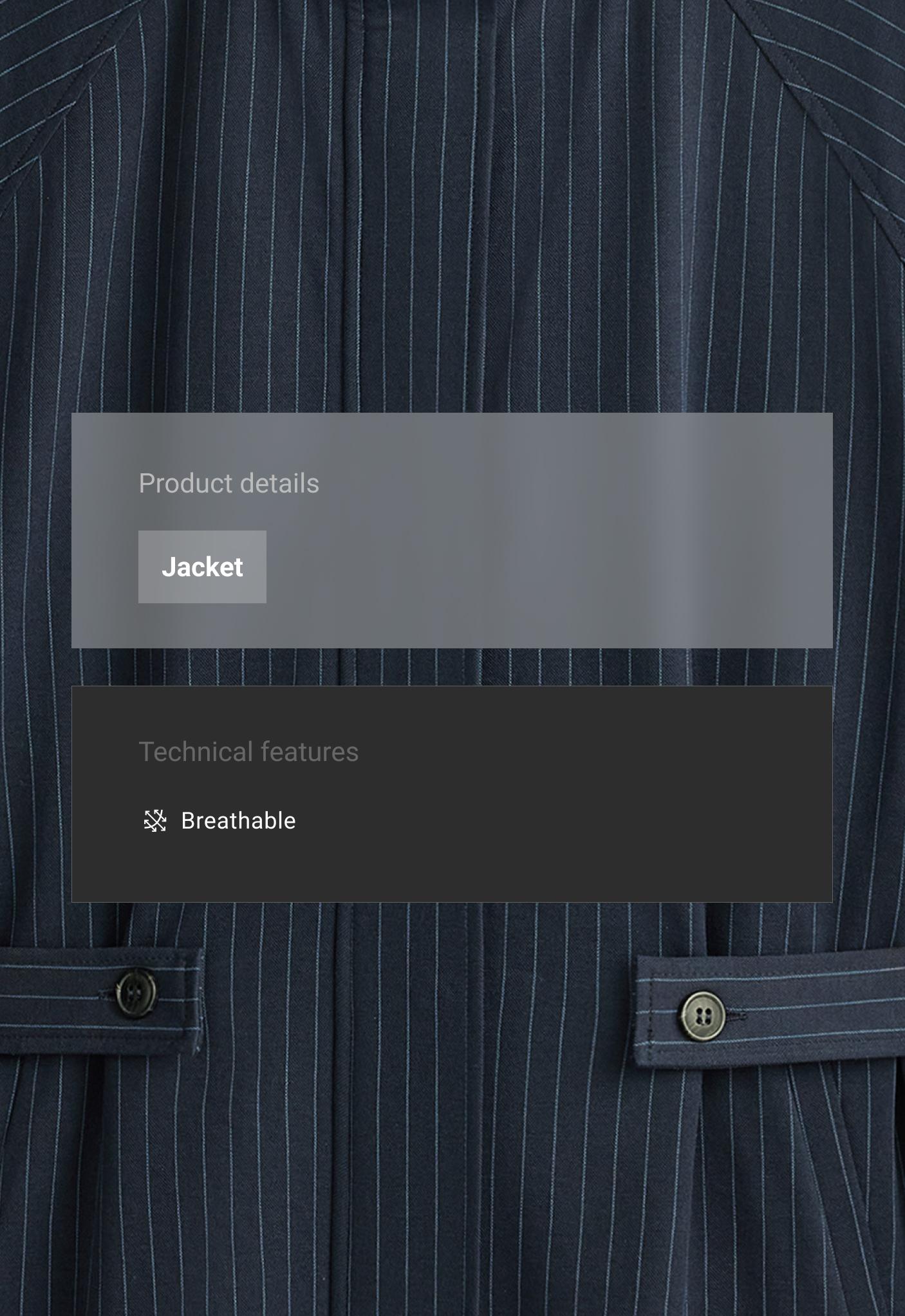 Long pinstripe cotton jacket Long pinstripe cotton jacket