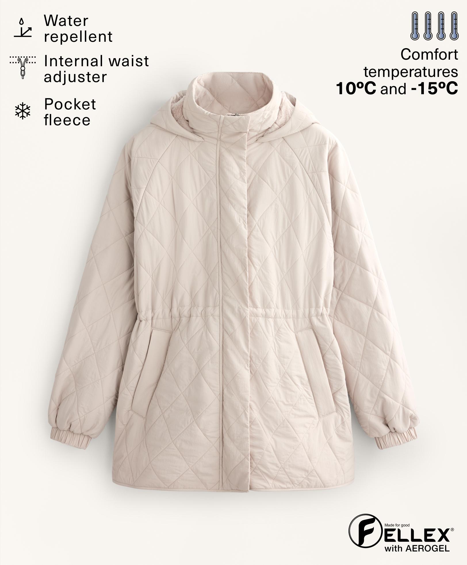 FELLEX® AEROGEL long padded jacket — PALE MINK