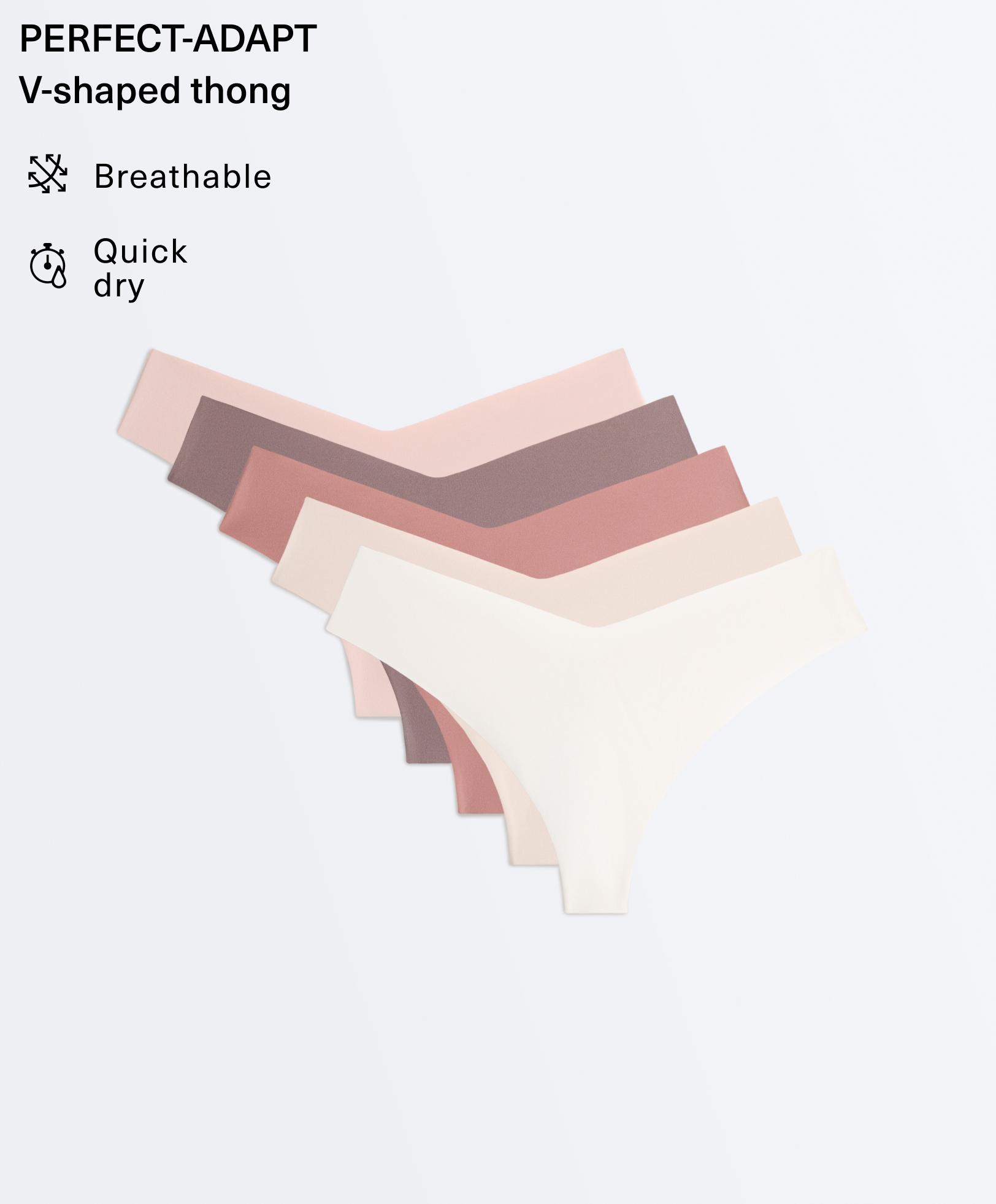 5 invisible polyamide blend thongs — DUSTY ROSETTE