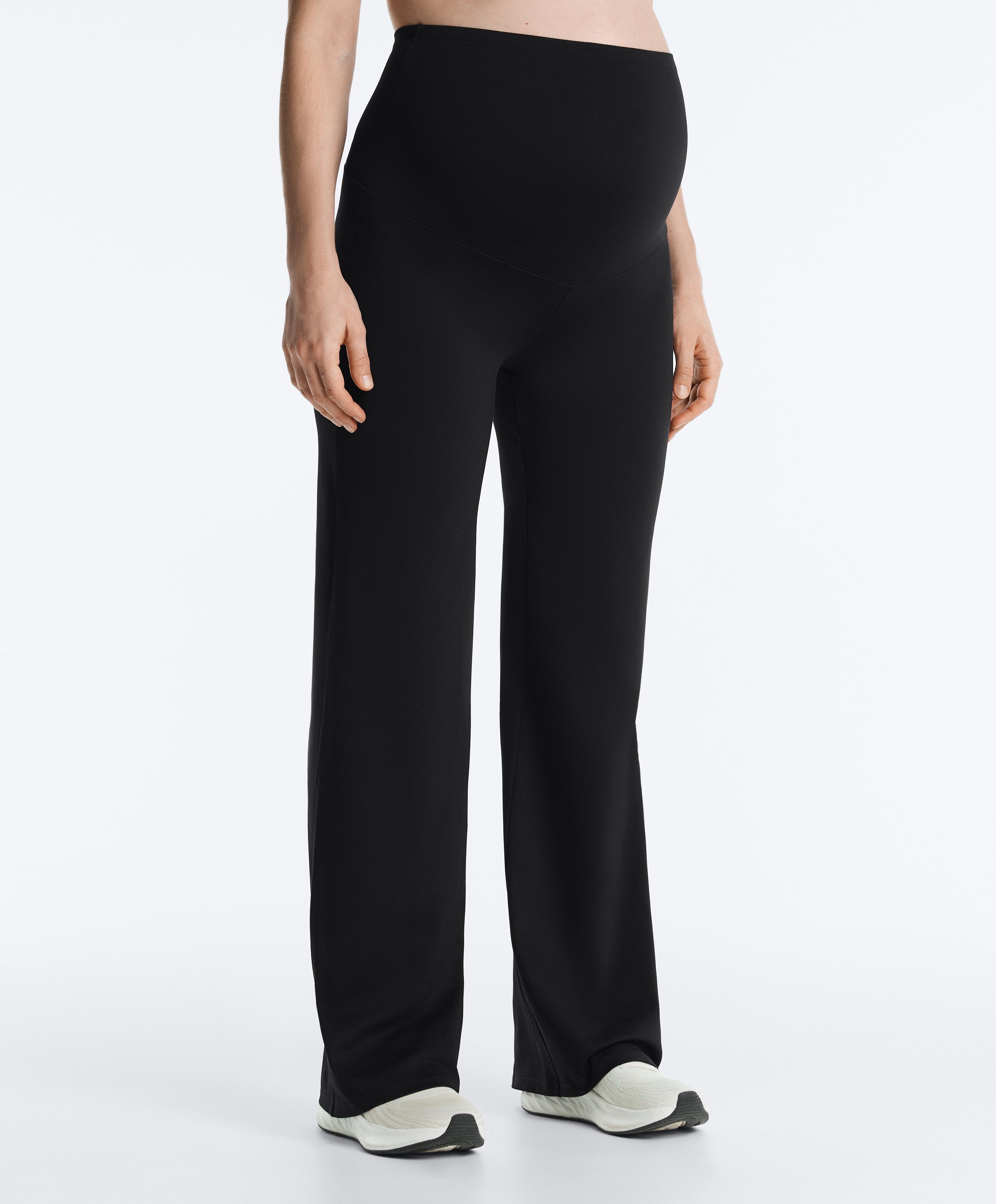 Comfortlux maternity straight-leg trousers — BLACK