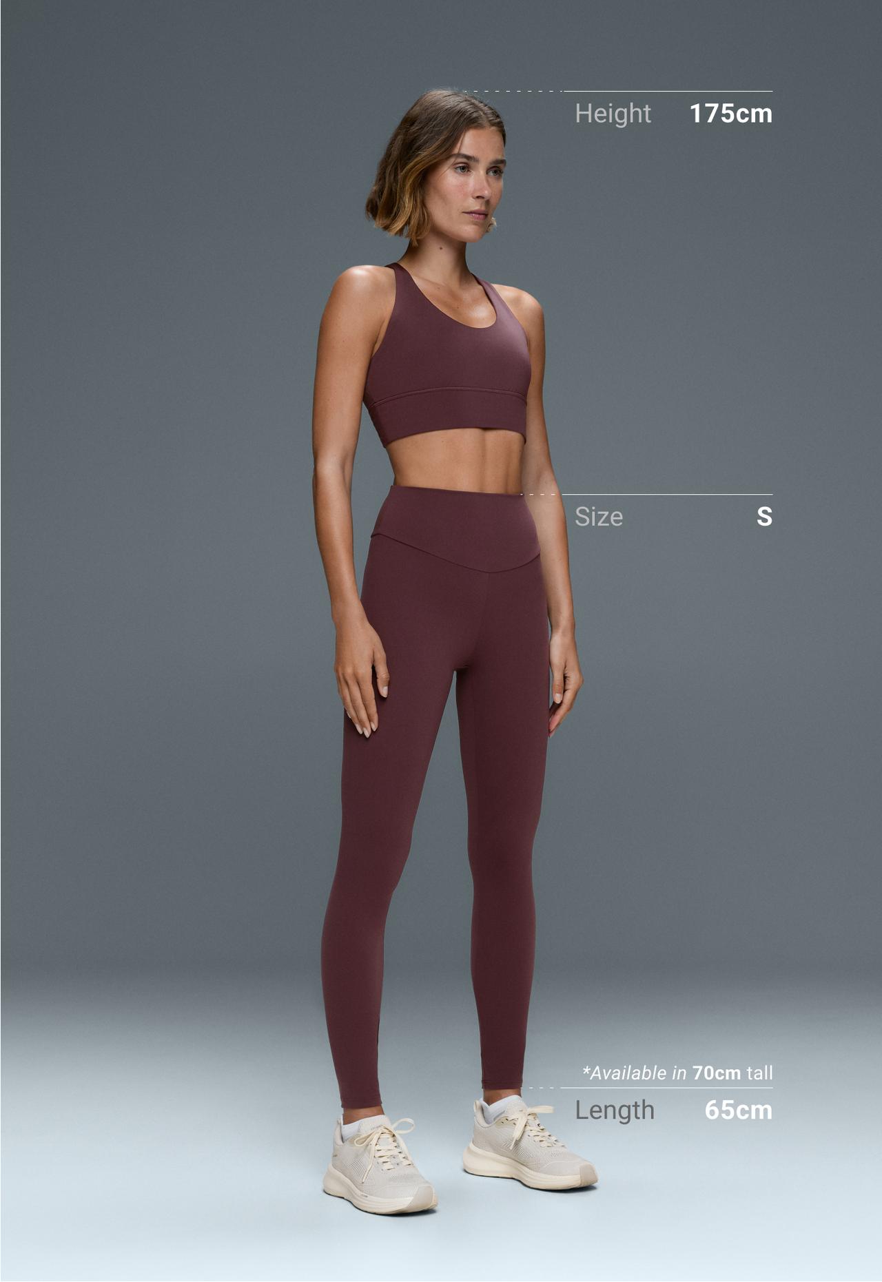 Ankle-length High rise Comfortlux leggings — PLUM