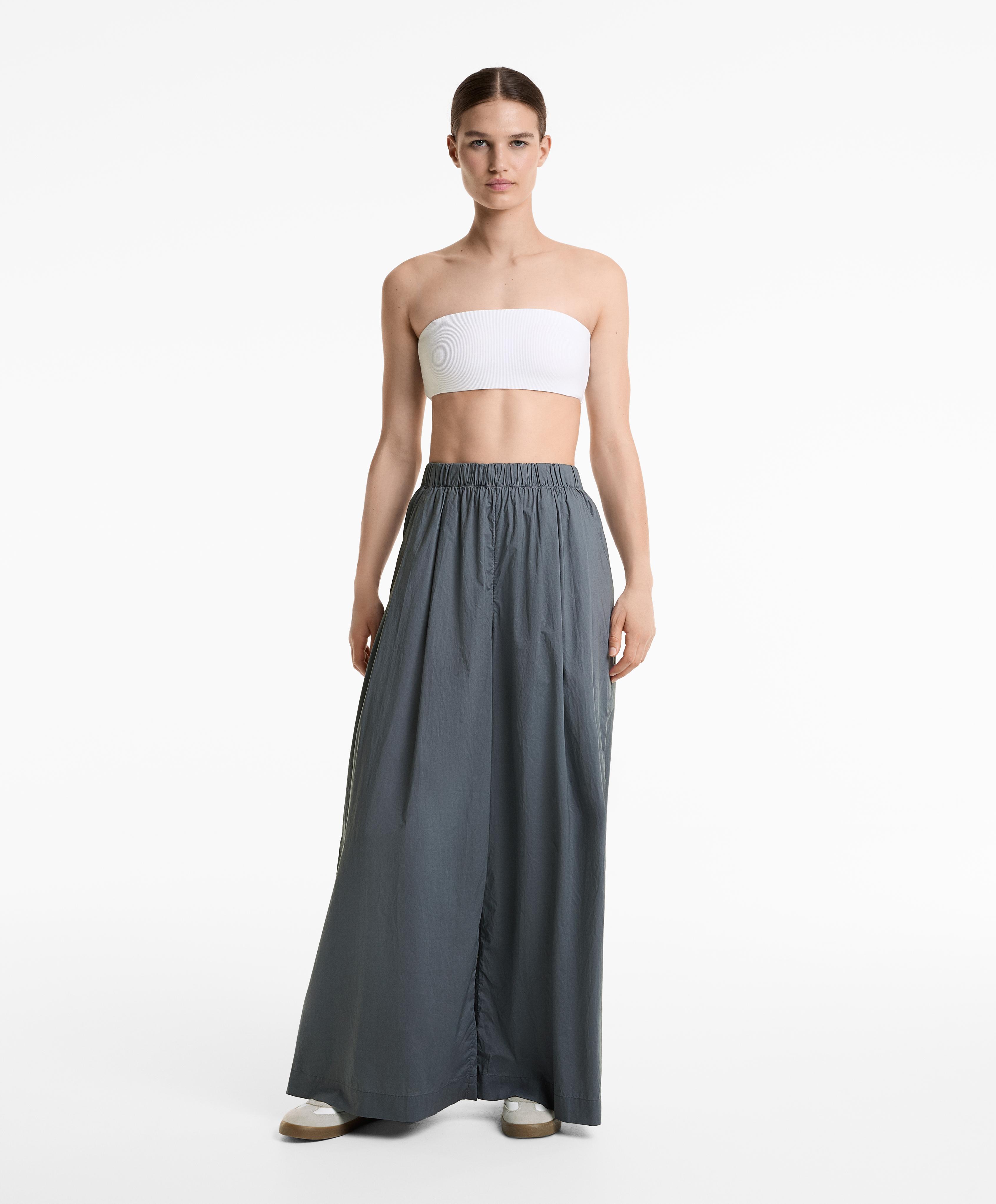 Pantaloni ampi in popeline 100% cotone - Saldi Pantaloni ampi in popeline 100% cotone - Saldi