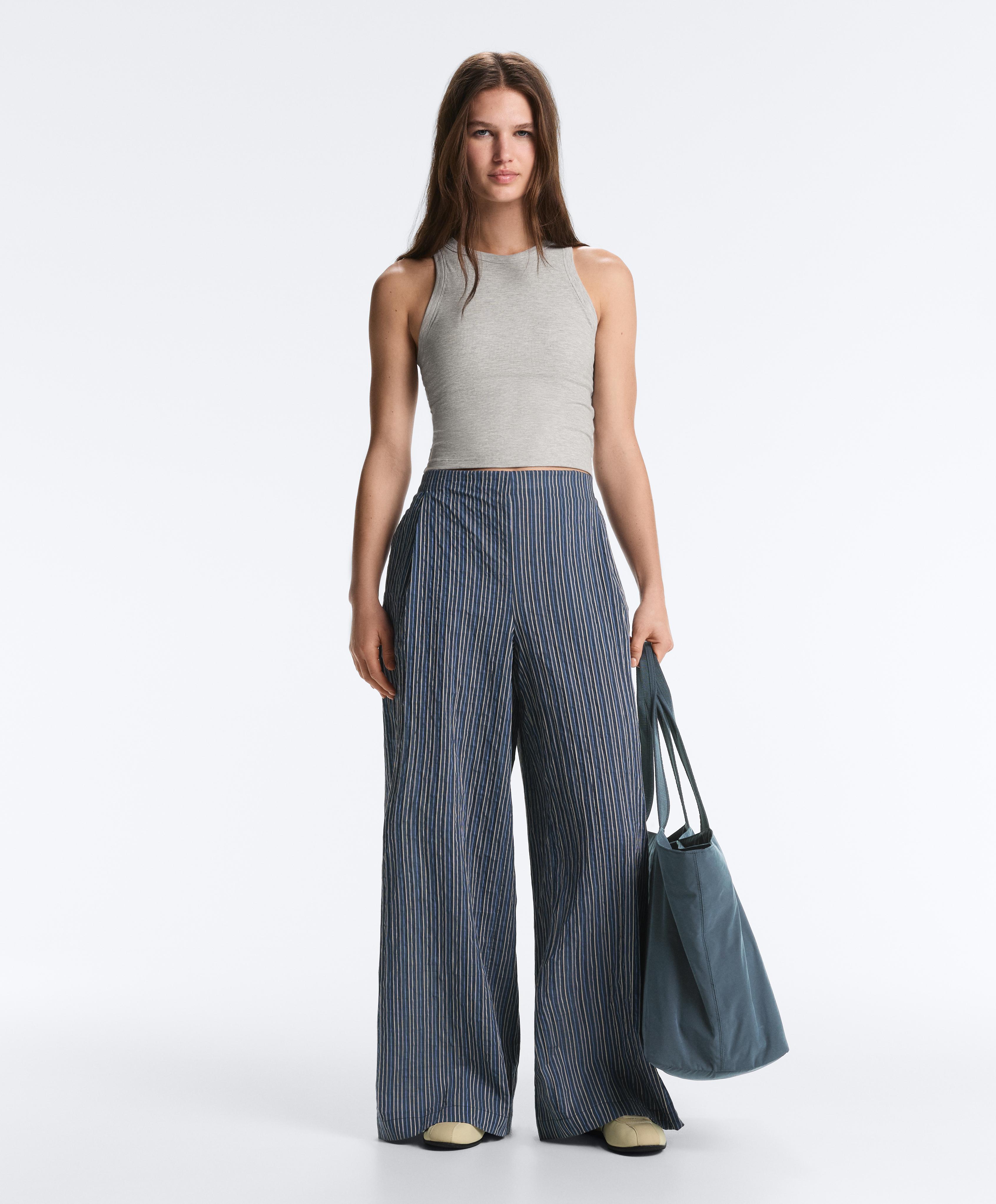 Rib modal blend long tank top — GREY MELANGE