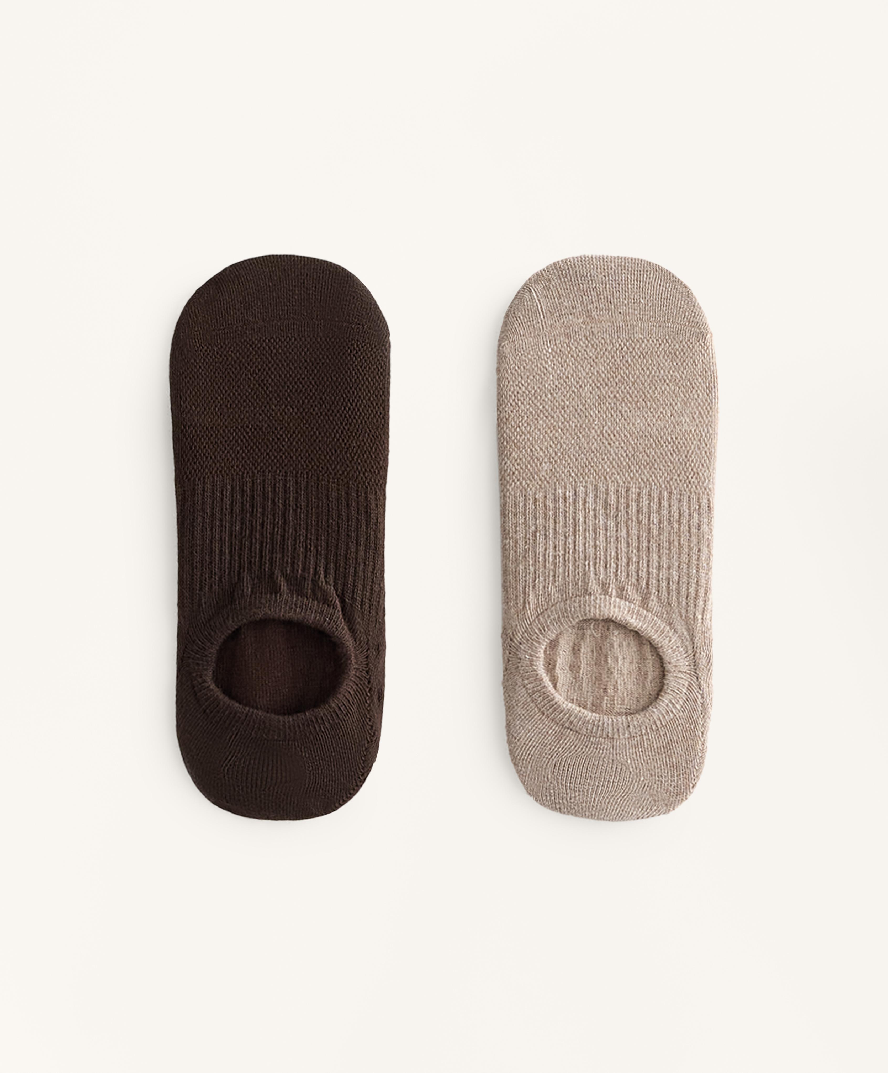 2 pairs of cotton blend yoga and Pilates socks