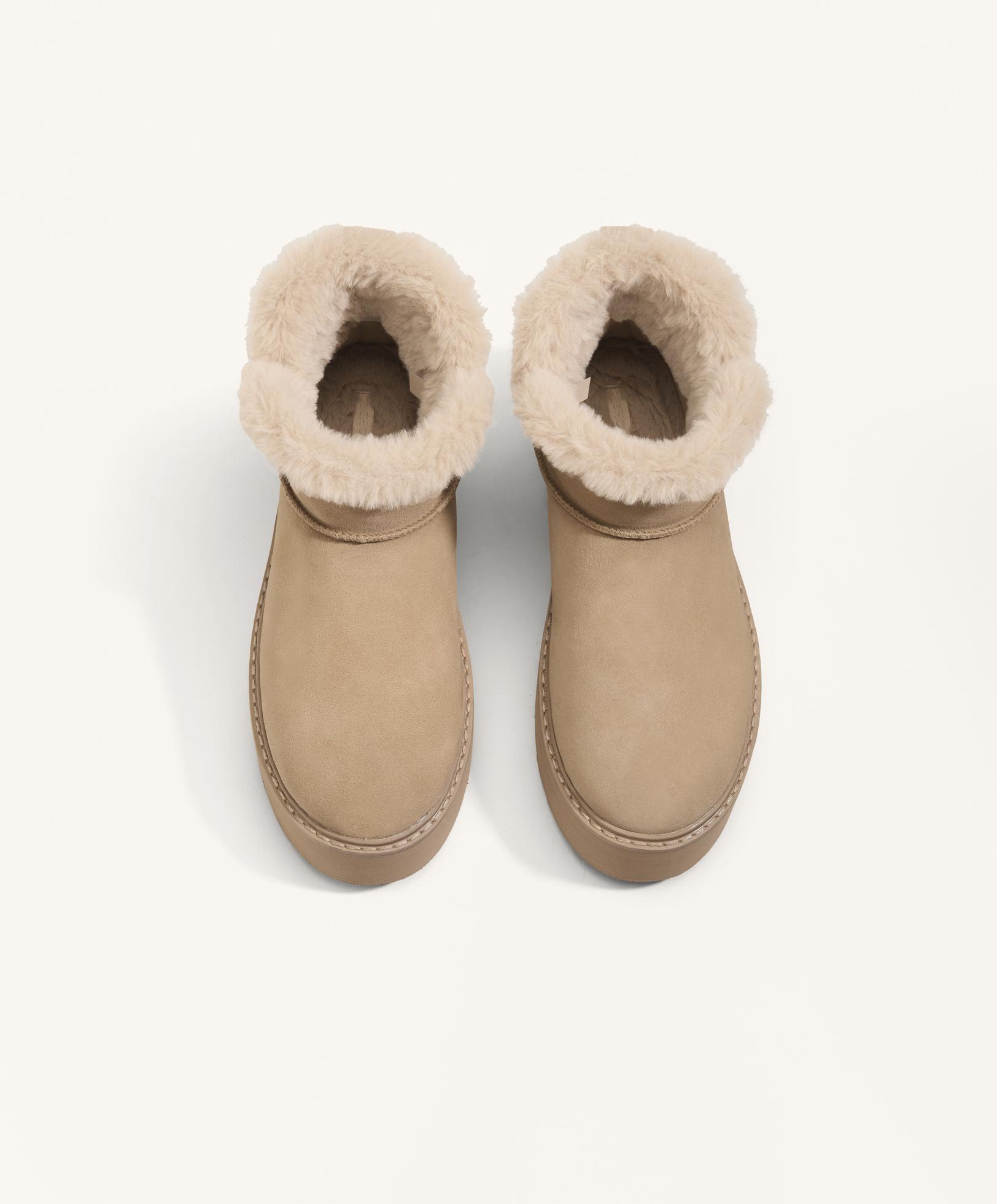 Leren laars met plateauzool Leren laars met plateauzool