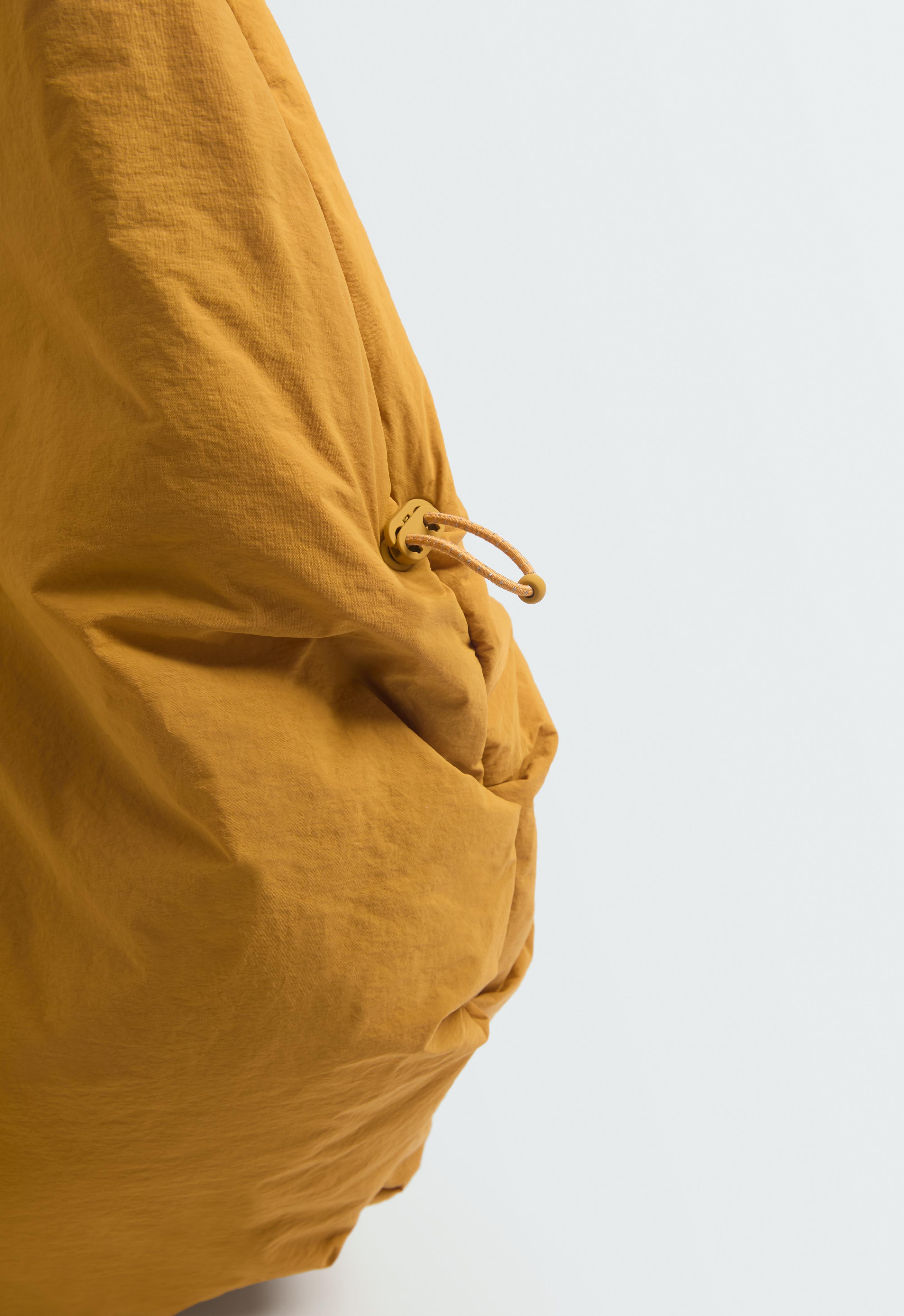 Gathered shopper bag — MUSTARD