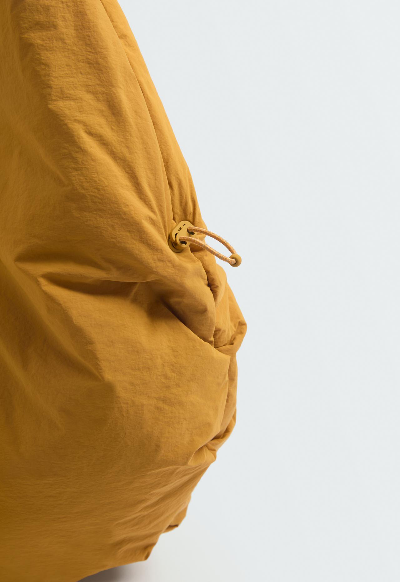 Gathered shopper bag — MUSTARD