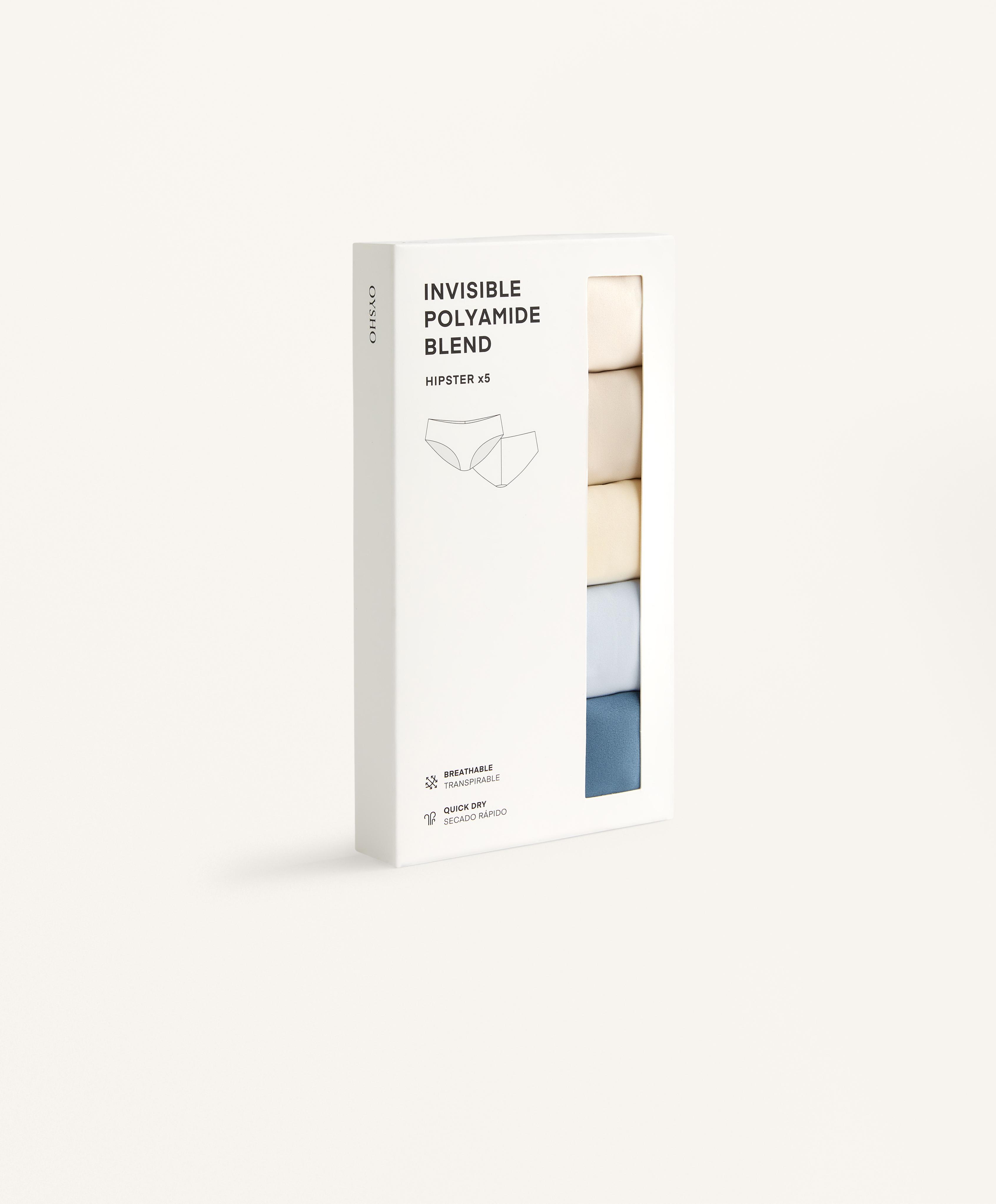 5 laser-cut polyamide blend hipster briefs - Sale