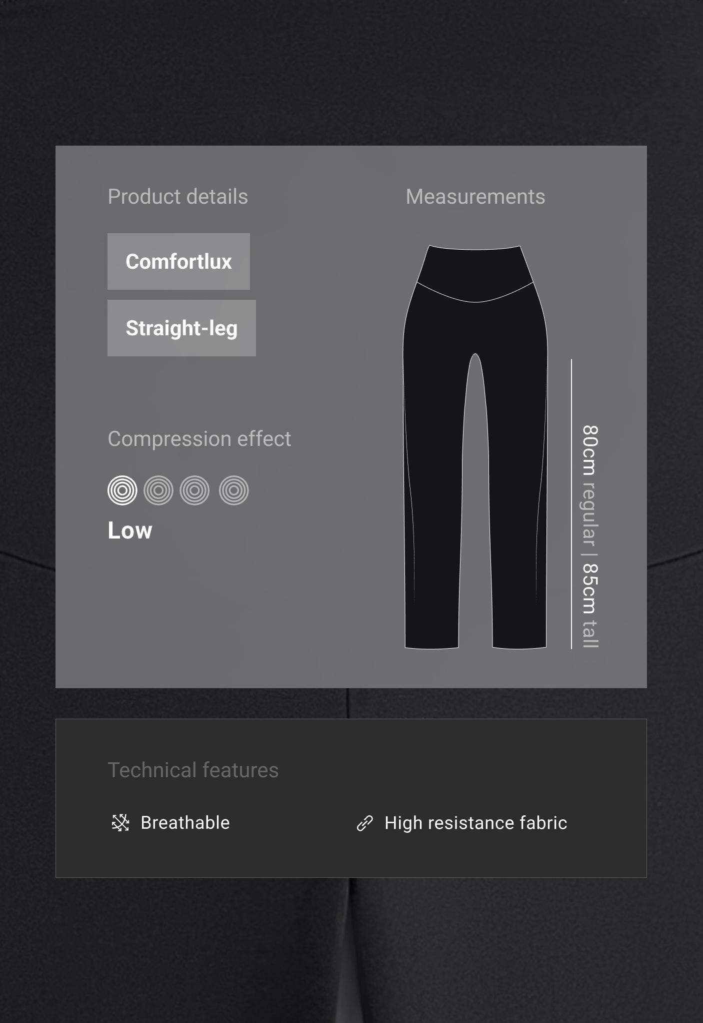 Comfortlux maternity straight-leg trousers — BLACK