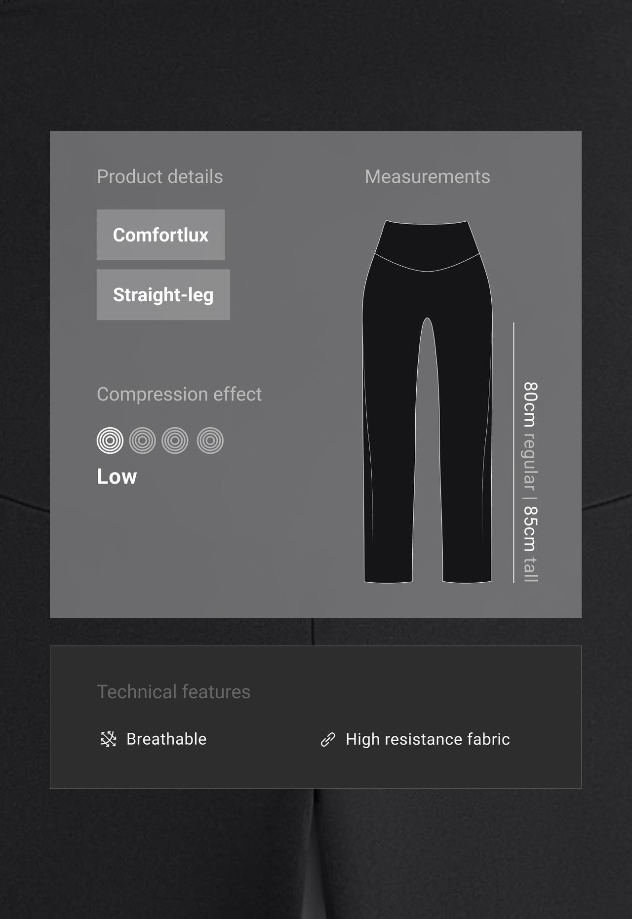 Comfortlux maternity straight-leg trousers — BLACK