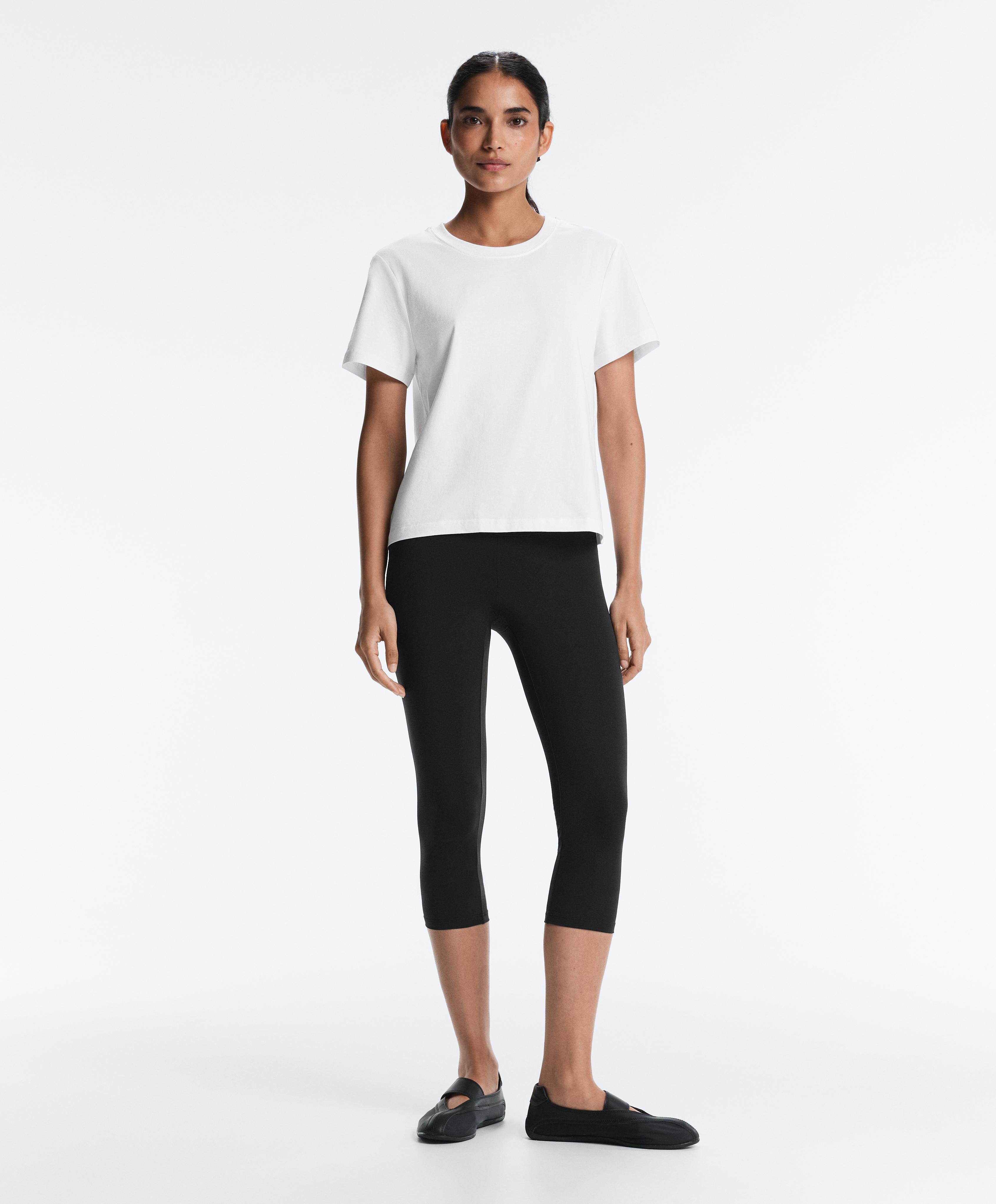 Regular fit cotton blend short sleeve T-shirt