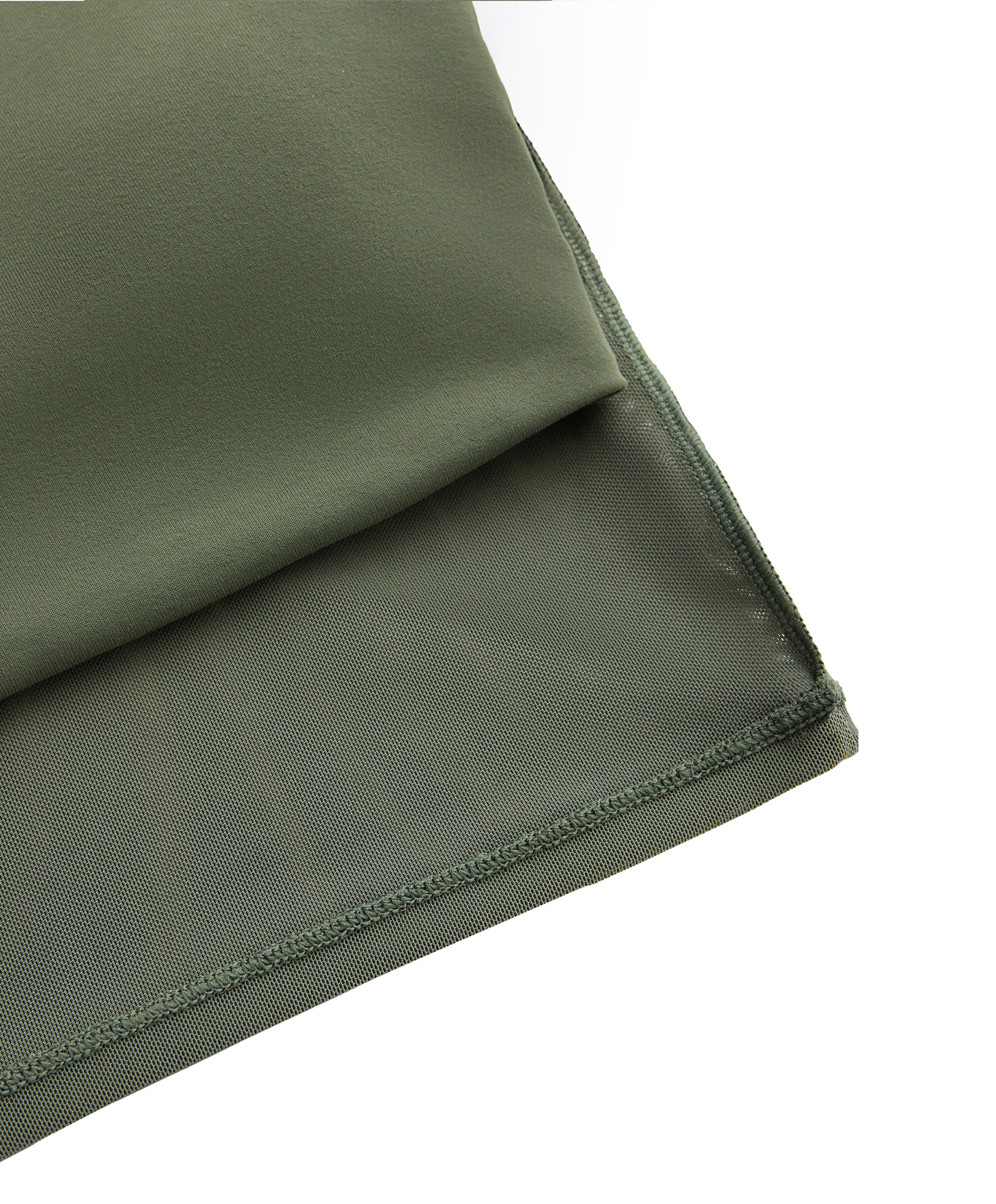Evermove short-sleeved overlay tank top — KHAKI