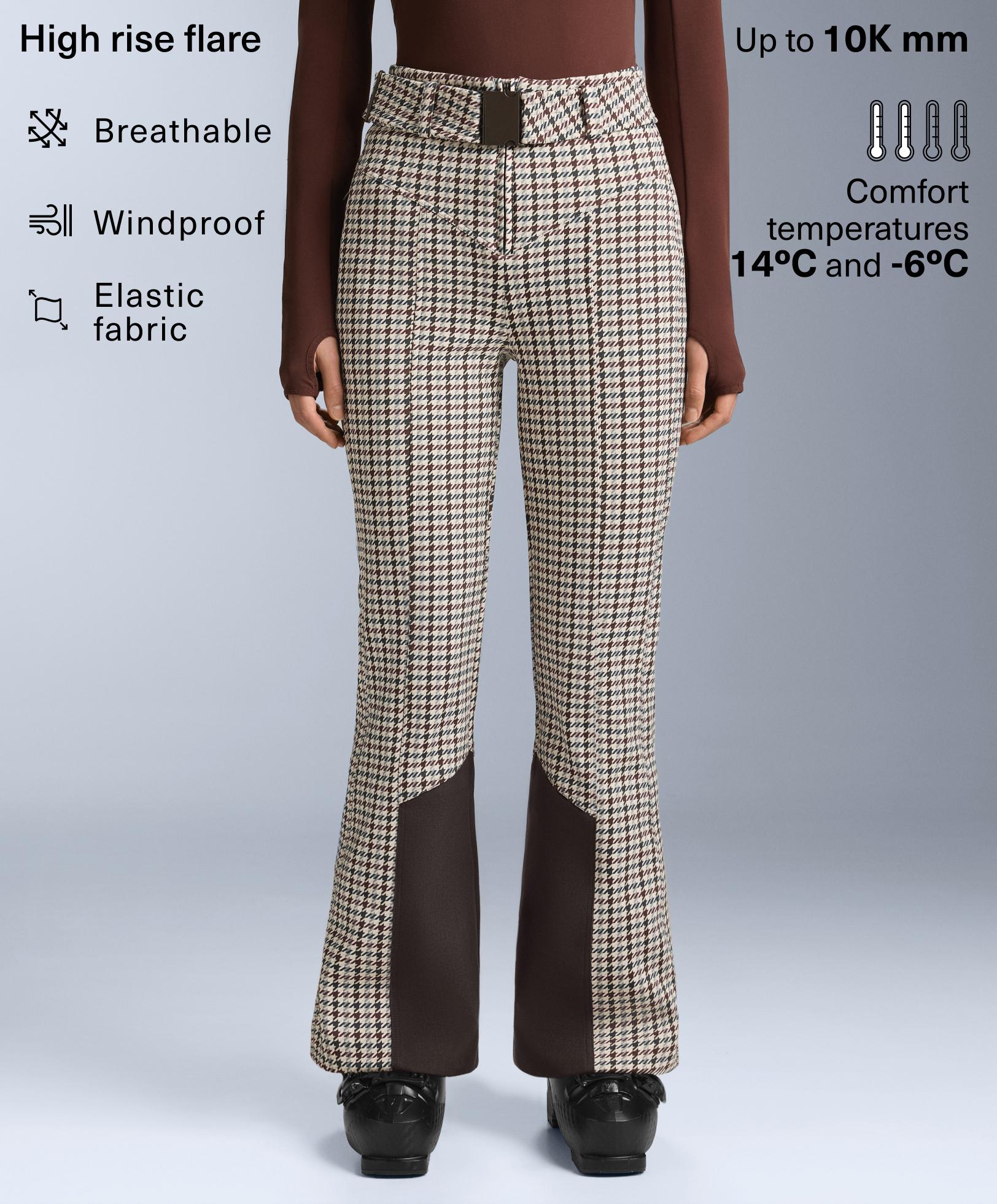 Water-resistant printed high-rise flare stretch SKI trousers - Sale Water-resistant printed high-rise flare stretch SKI trousers - Sale