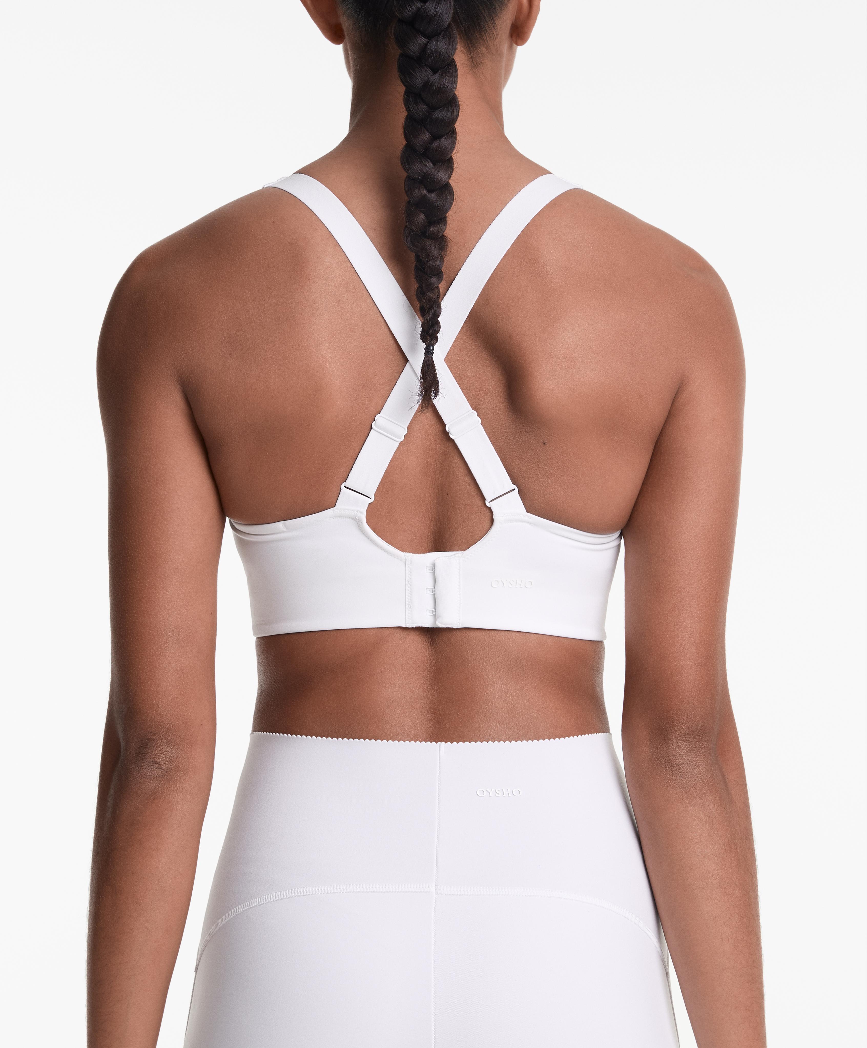 Brassière sport compressive à fort maintien