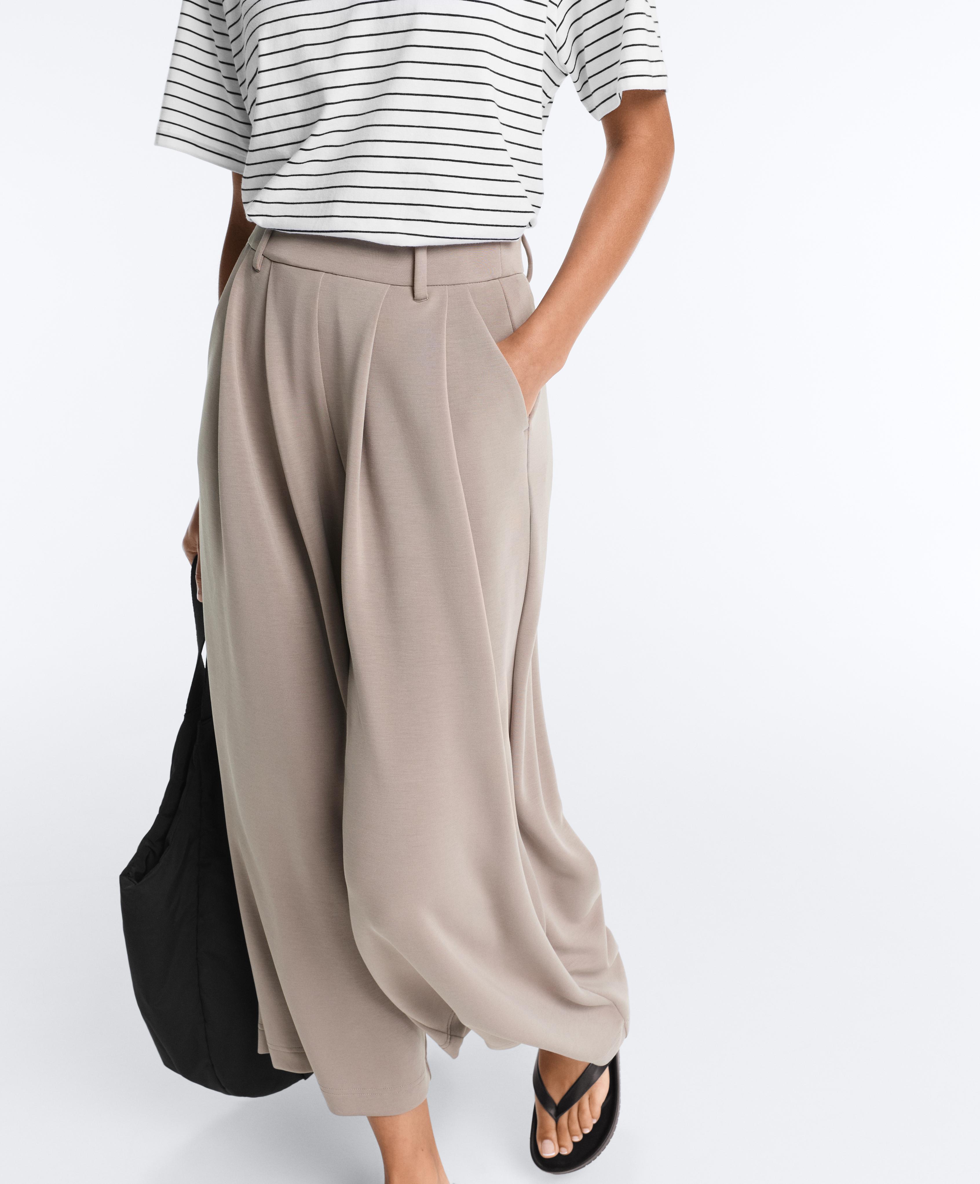 Oysho Modal içeren pilili crop pantolon