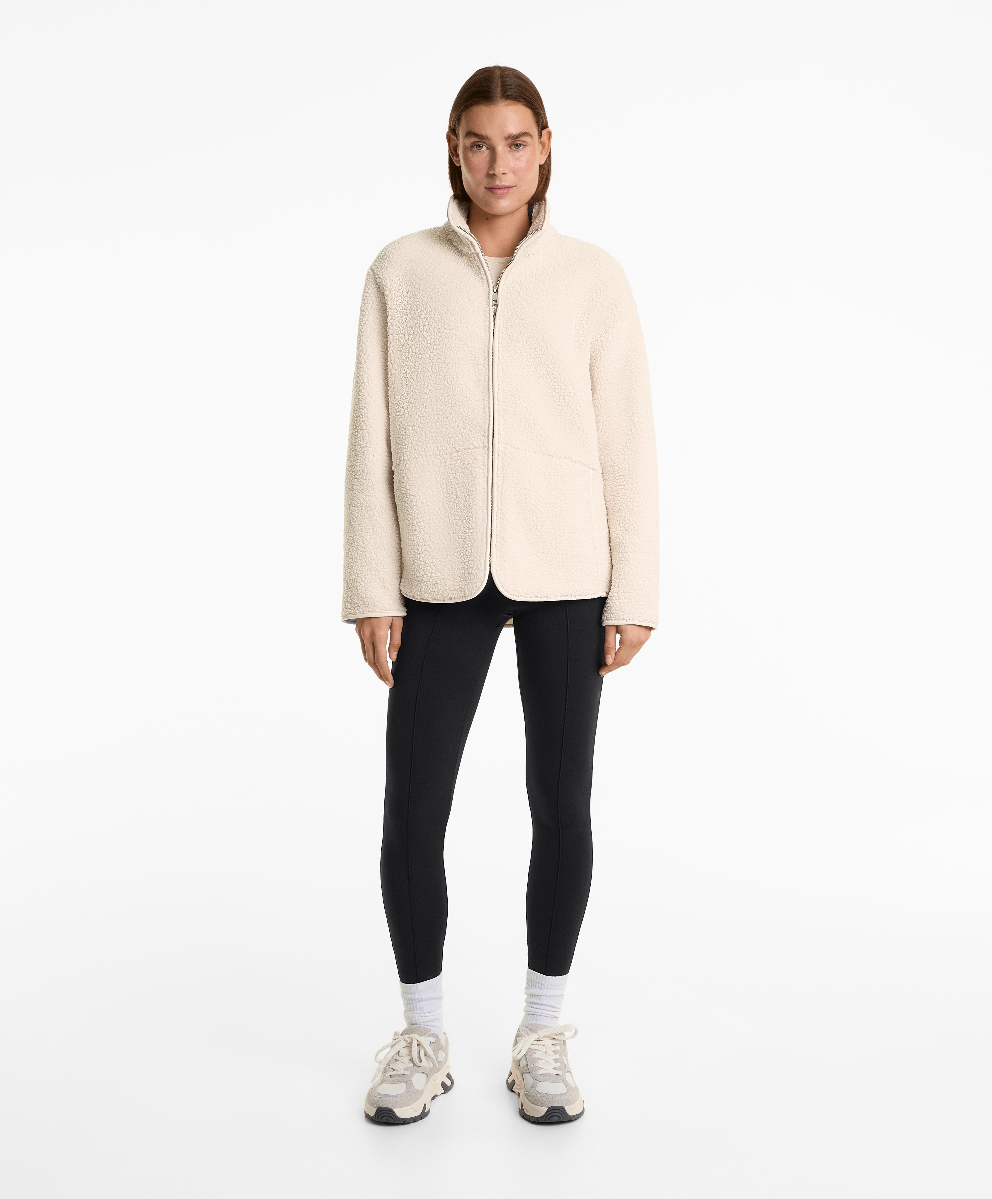 Faux-shearling jacket — ECRU