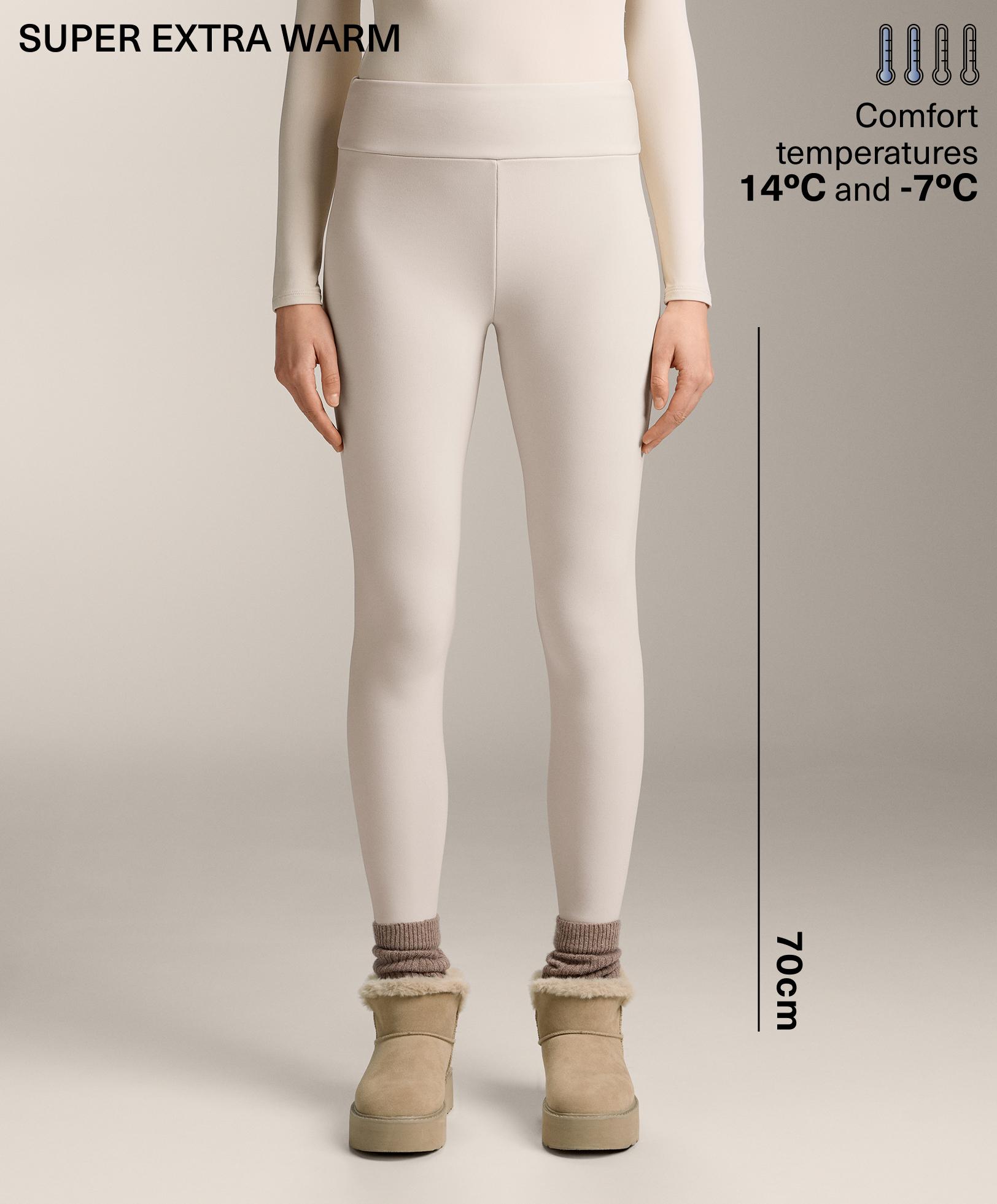Super-extra-warm seamless 70cm high-rise ankle-length leggings
