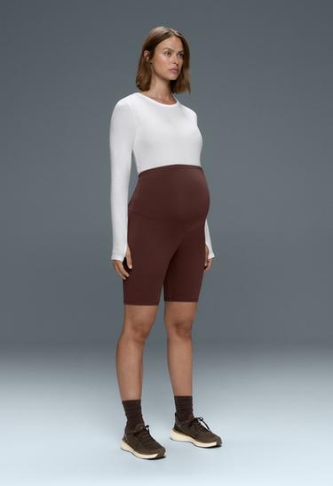 Maternity Comfortlux 20cm biker leggings — CHOCOLATE 5