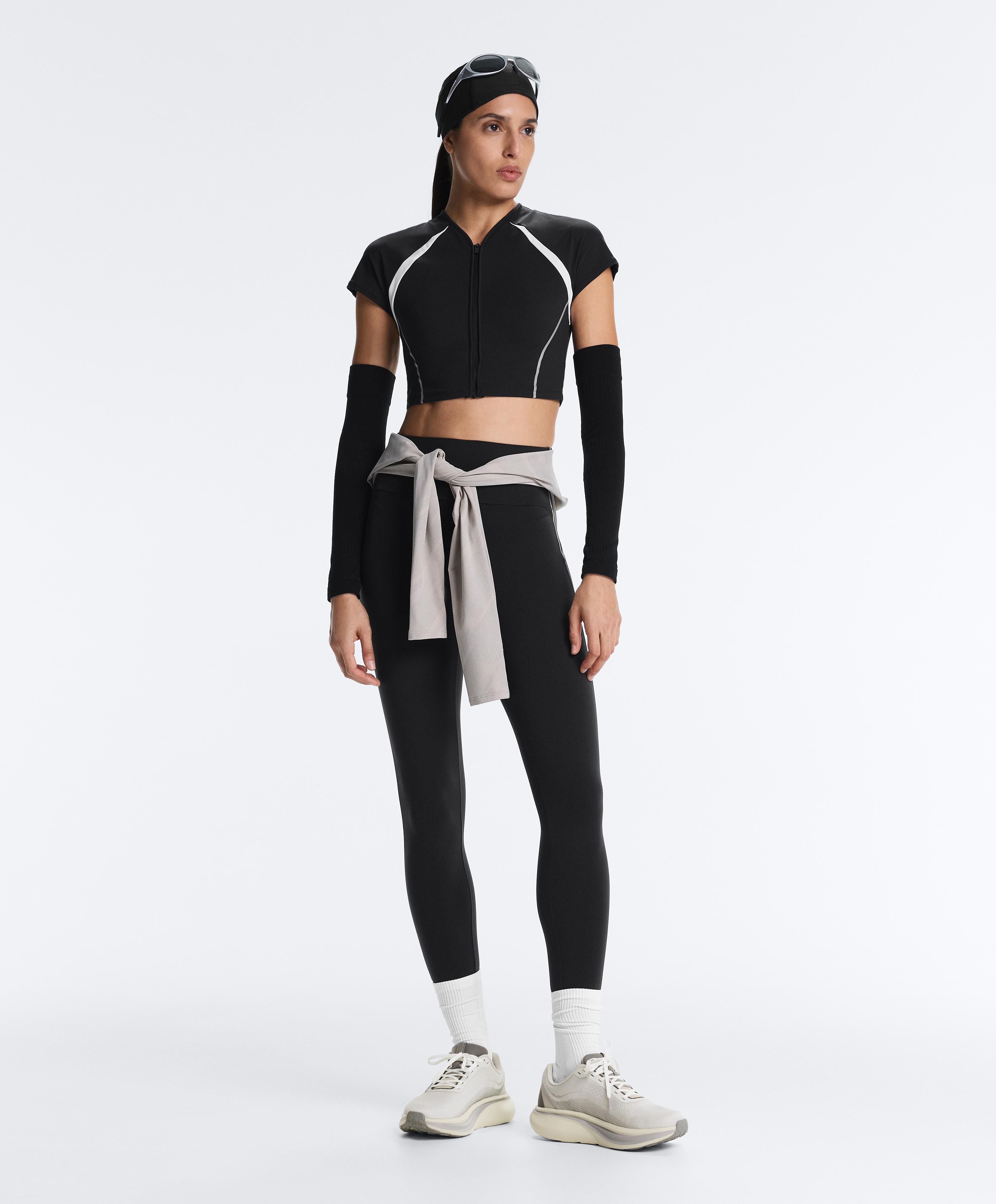 Reflective Compressive Tank top — BLACK