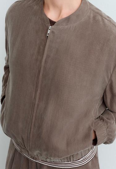 100% lyocell bomber jacket — DARK MINK 3