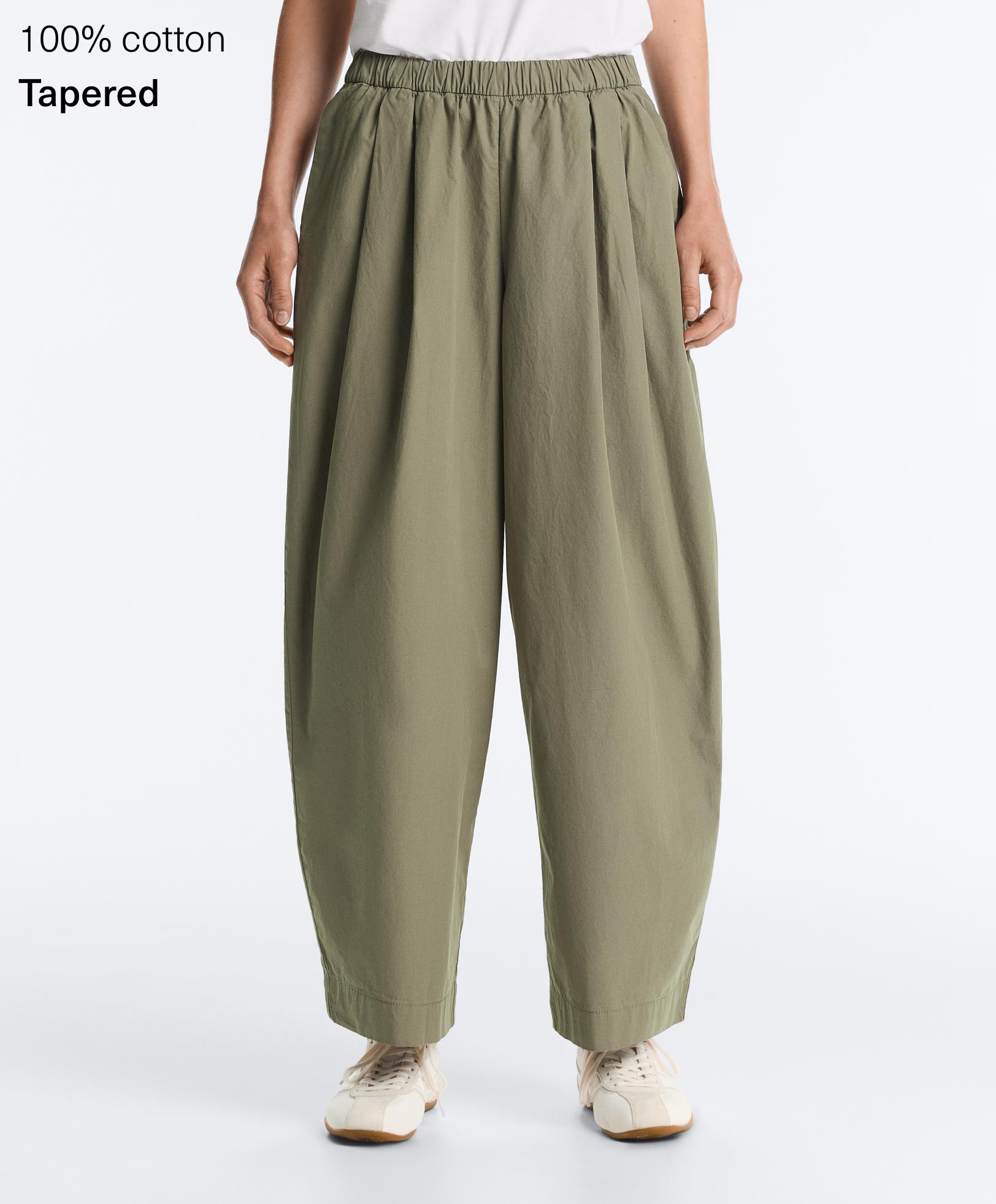 Tapered pleat 100% cotton trousers Tapered pleat 100% cotton trousers