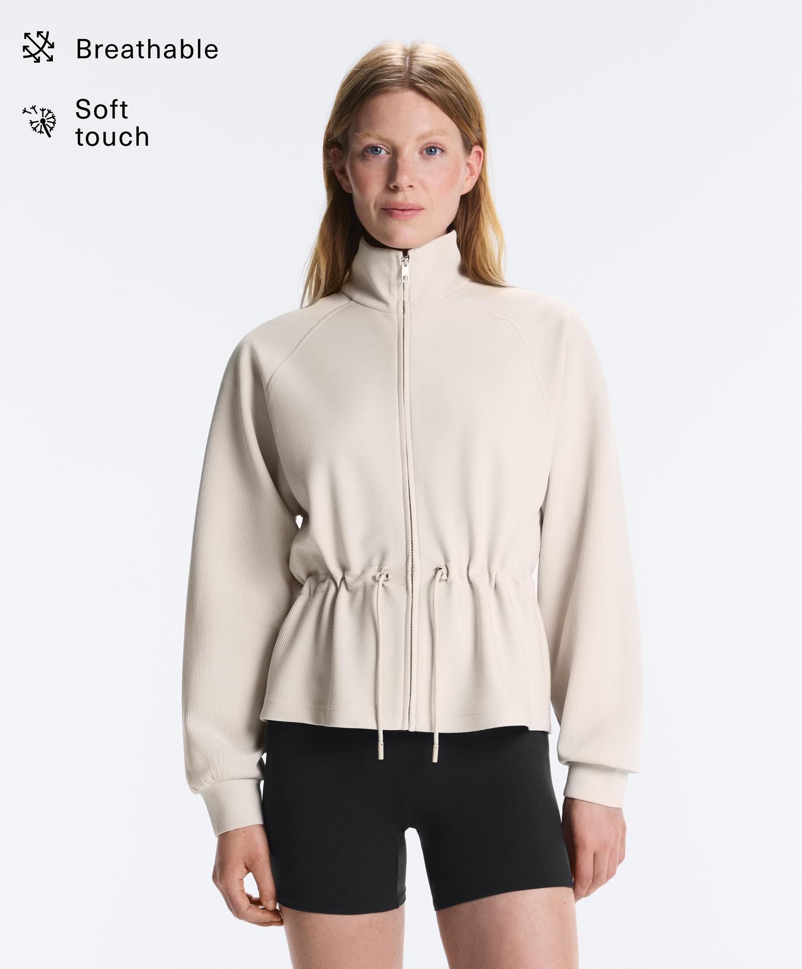 Adjustable waist jacket with 20% modal — PALE MINK