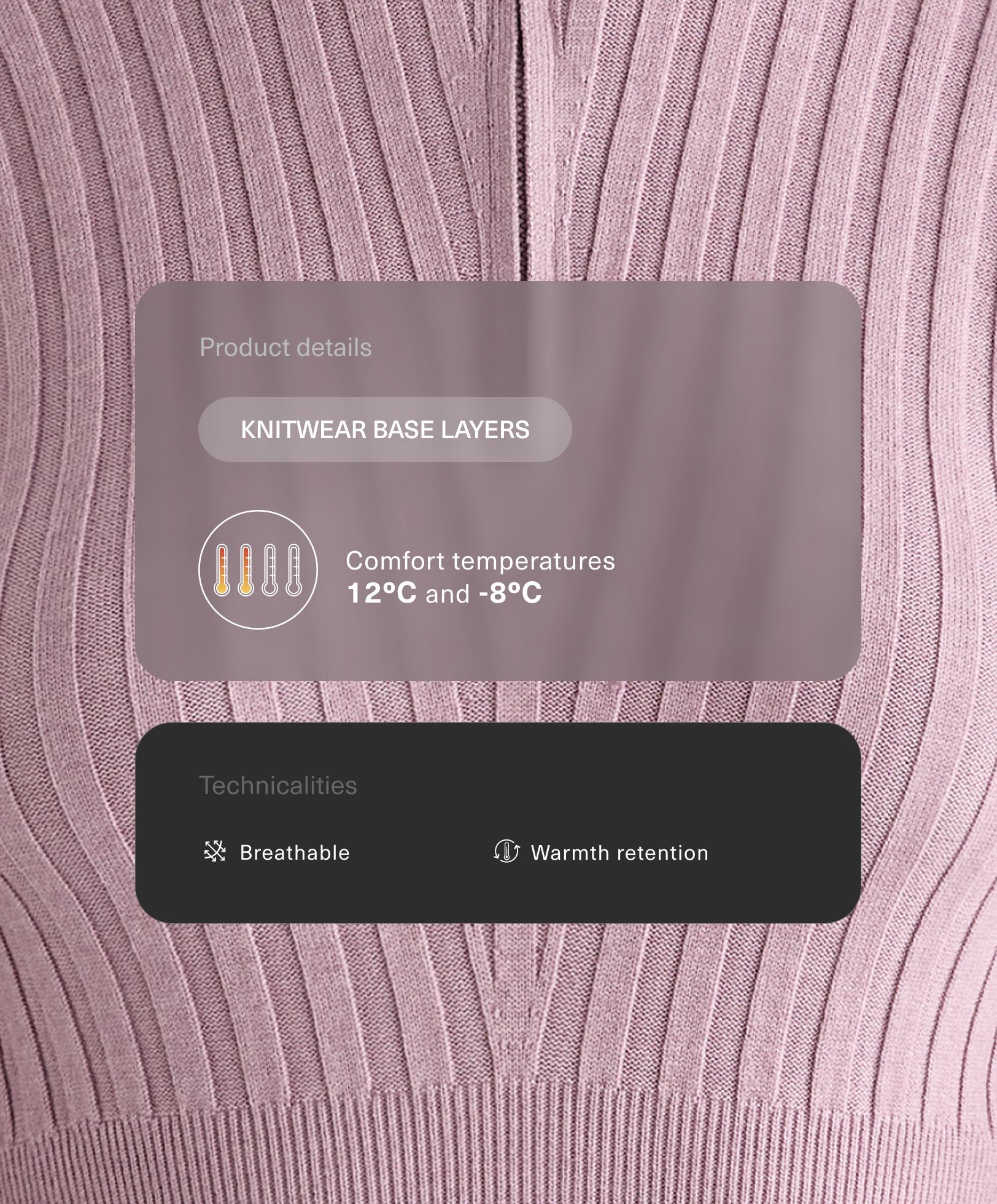 Camiseta térmica base layer punto rib pico