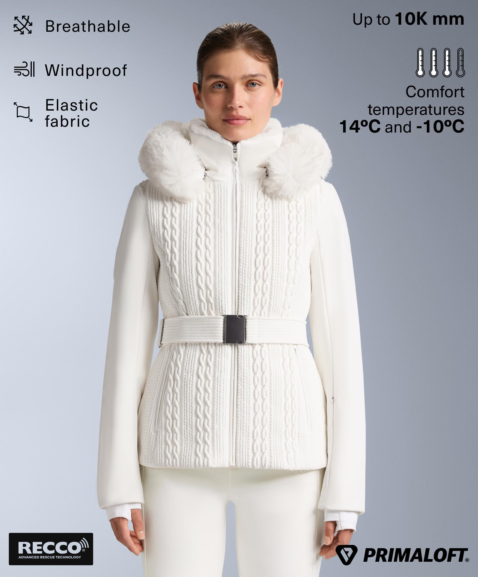 Primaloft® SKI super-slim fit water-resistant jacket — WHITE