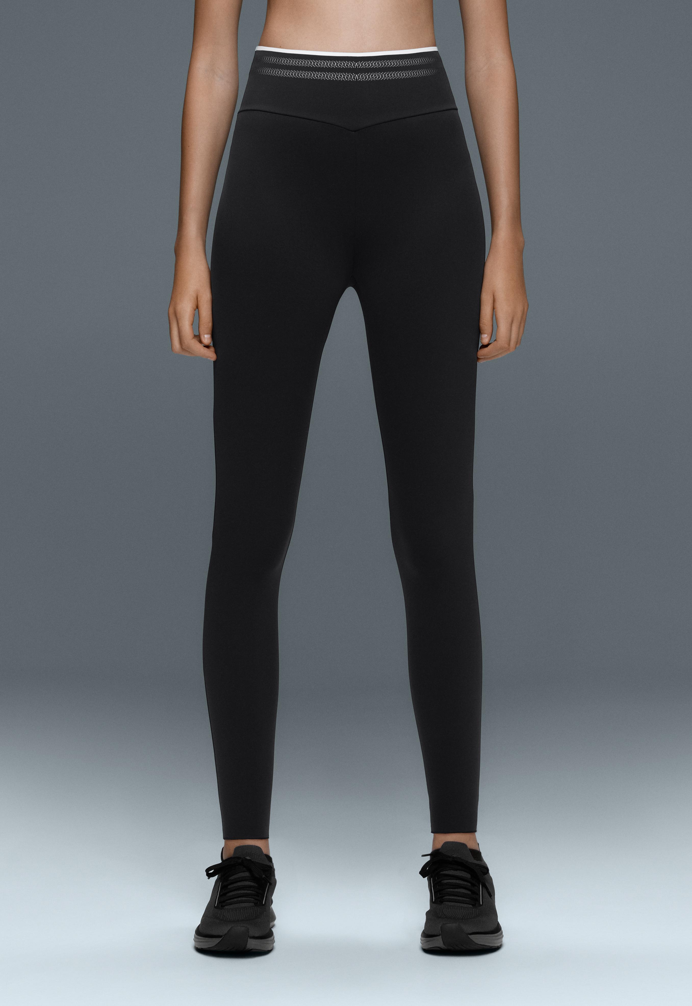 Knöchellange High Rise Perfect-Adapt Leggings, V-Form, Piping