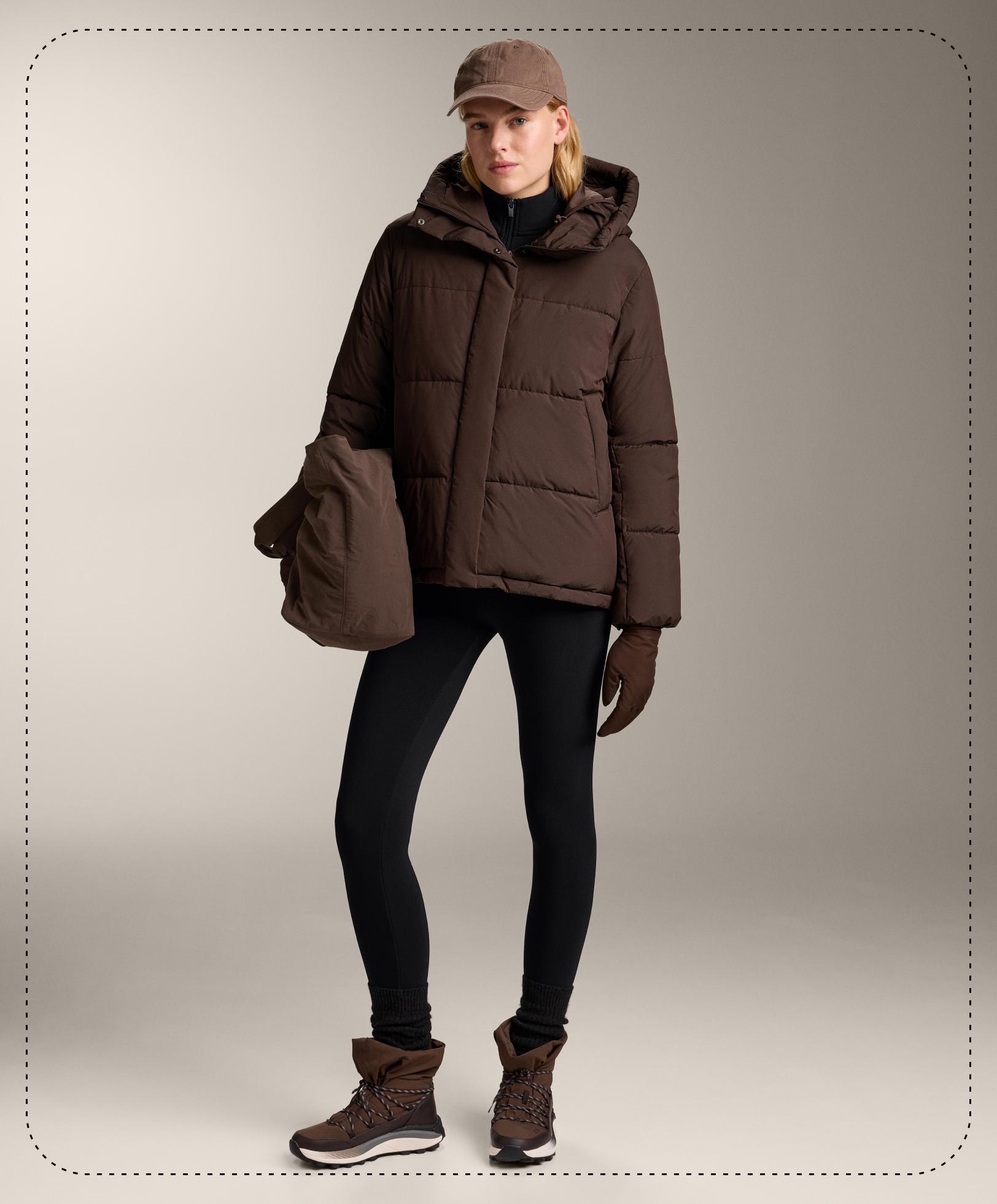 Knitted total look + super extra warm + super extra warm jacket + puffer