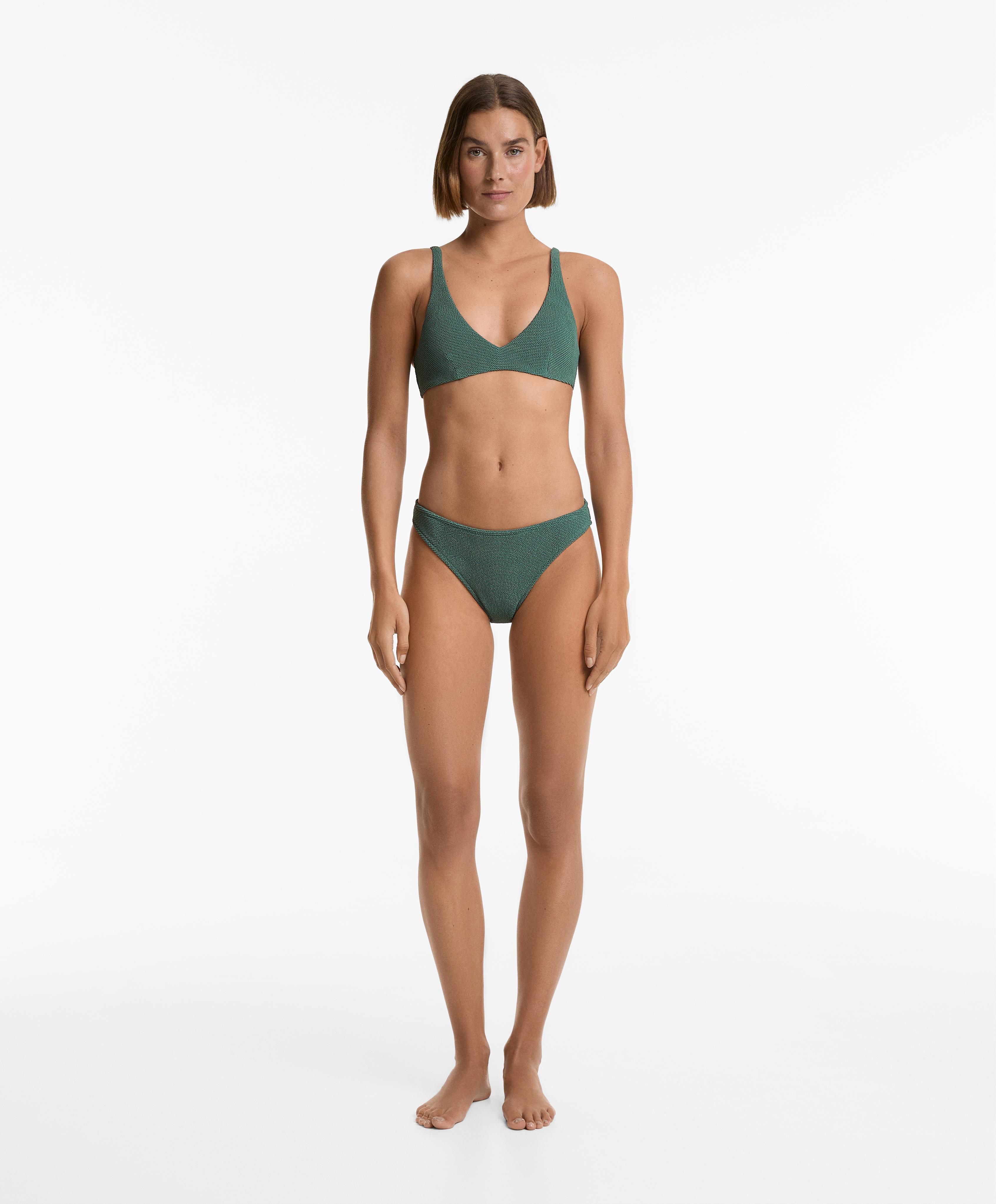 Raštuota „halter“ stiliaus bikinio viršutinė dalis - Išpardavimas Raštuota „halter“ stiliaus bikinio viršutinė dalis - Išpardavimas