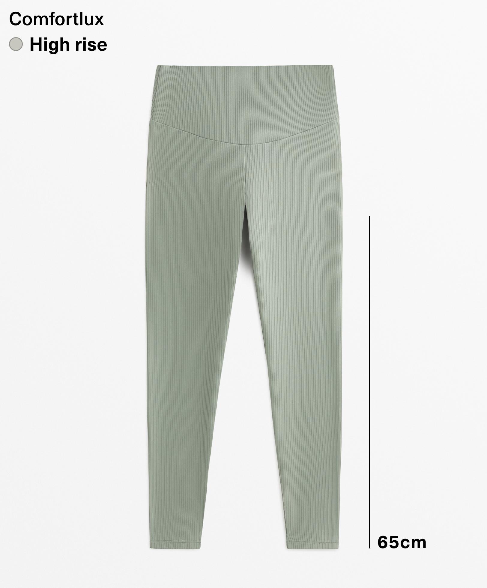 Comfortlux high rise rib 65cm ankle-length leggings