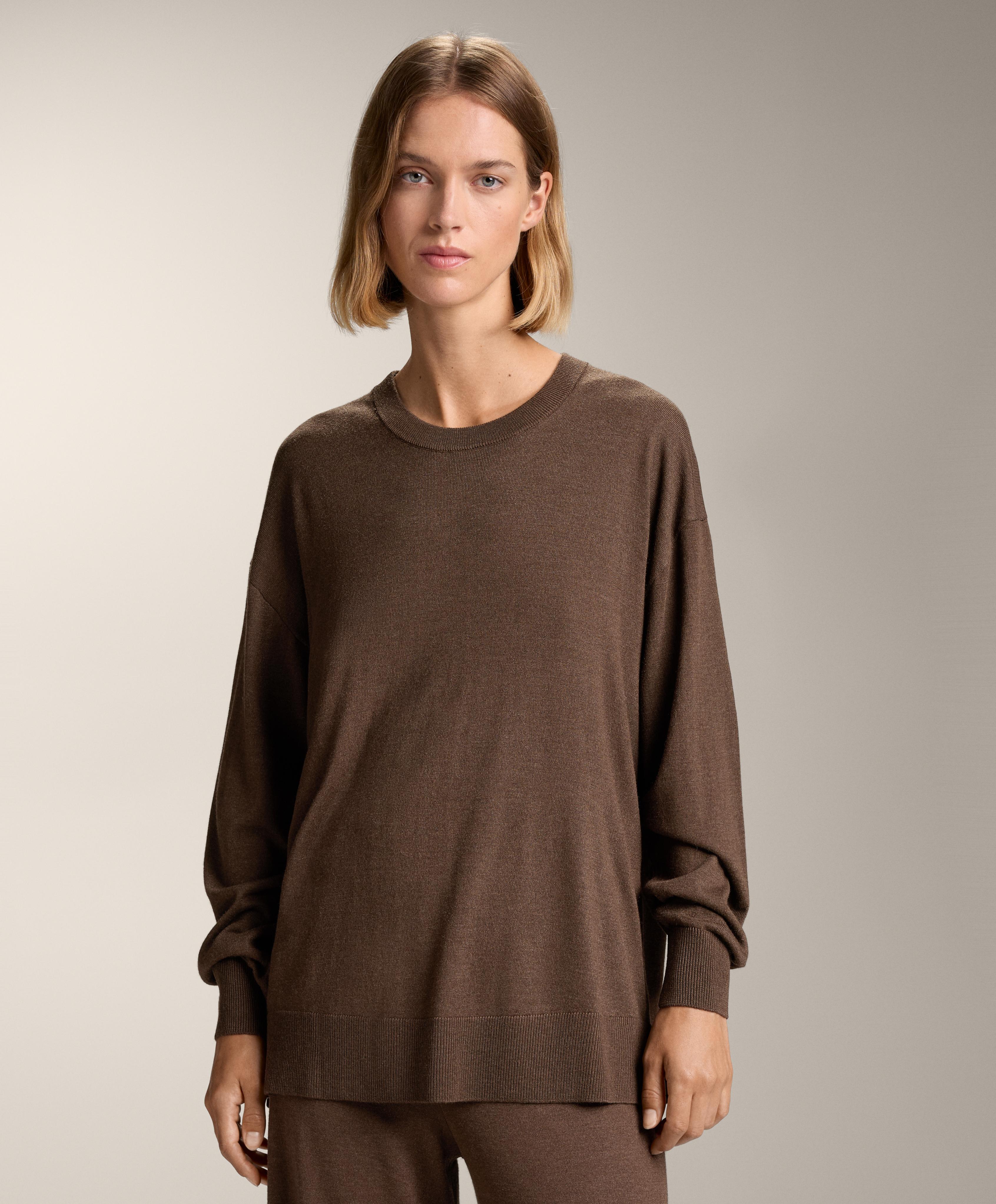Strickpullover mit Rundhalsausschnitt aus 10 % Kaschmir