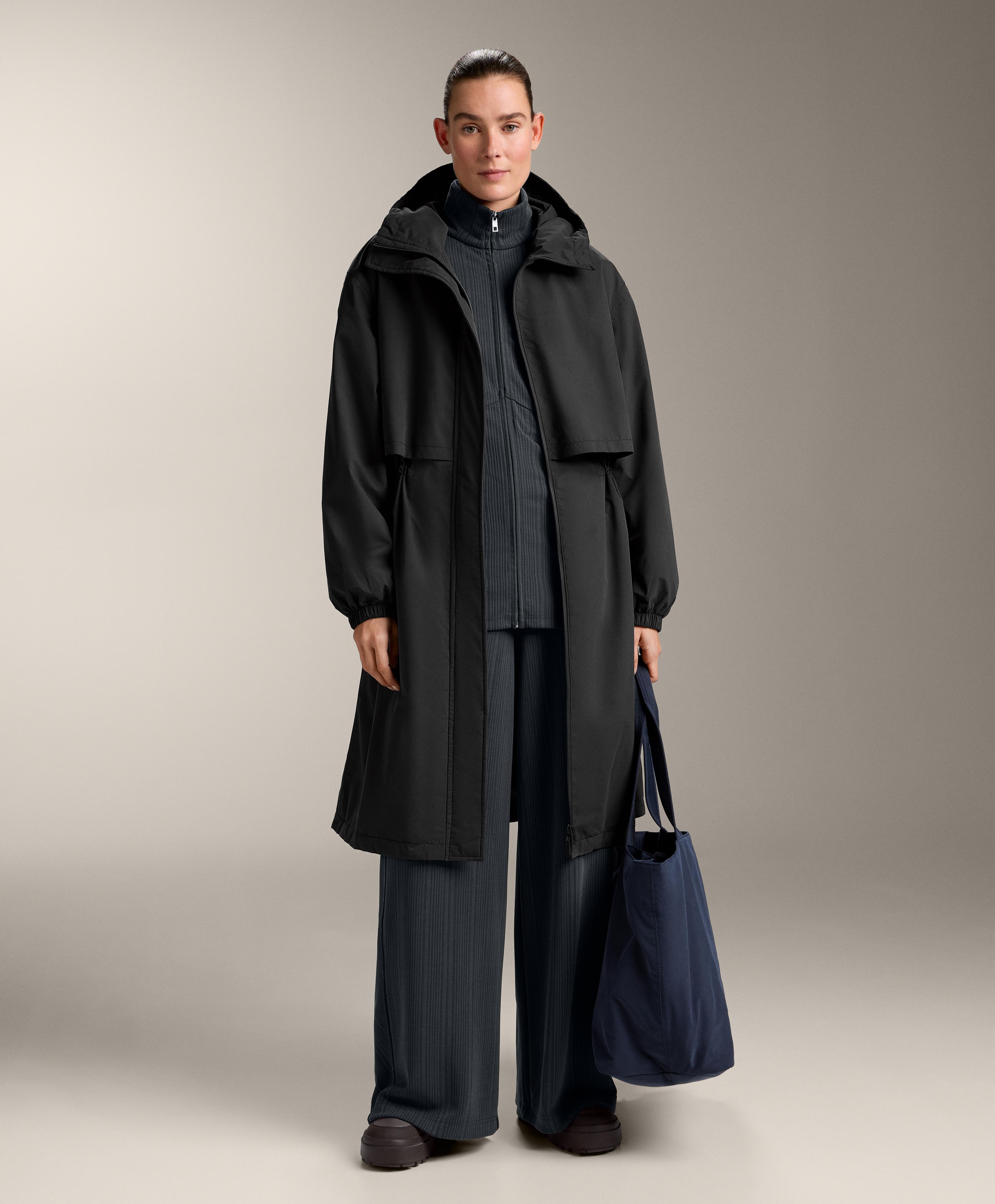 Long asymmetrical stripe jacket with modal — ASPHALT