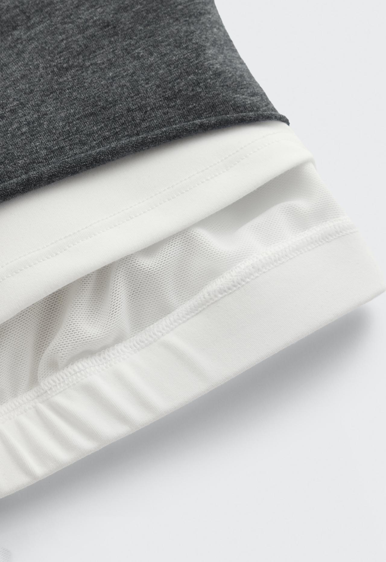 Marl halter overlay tank top — DARK GREY MELANGE