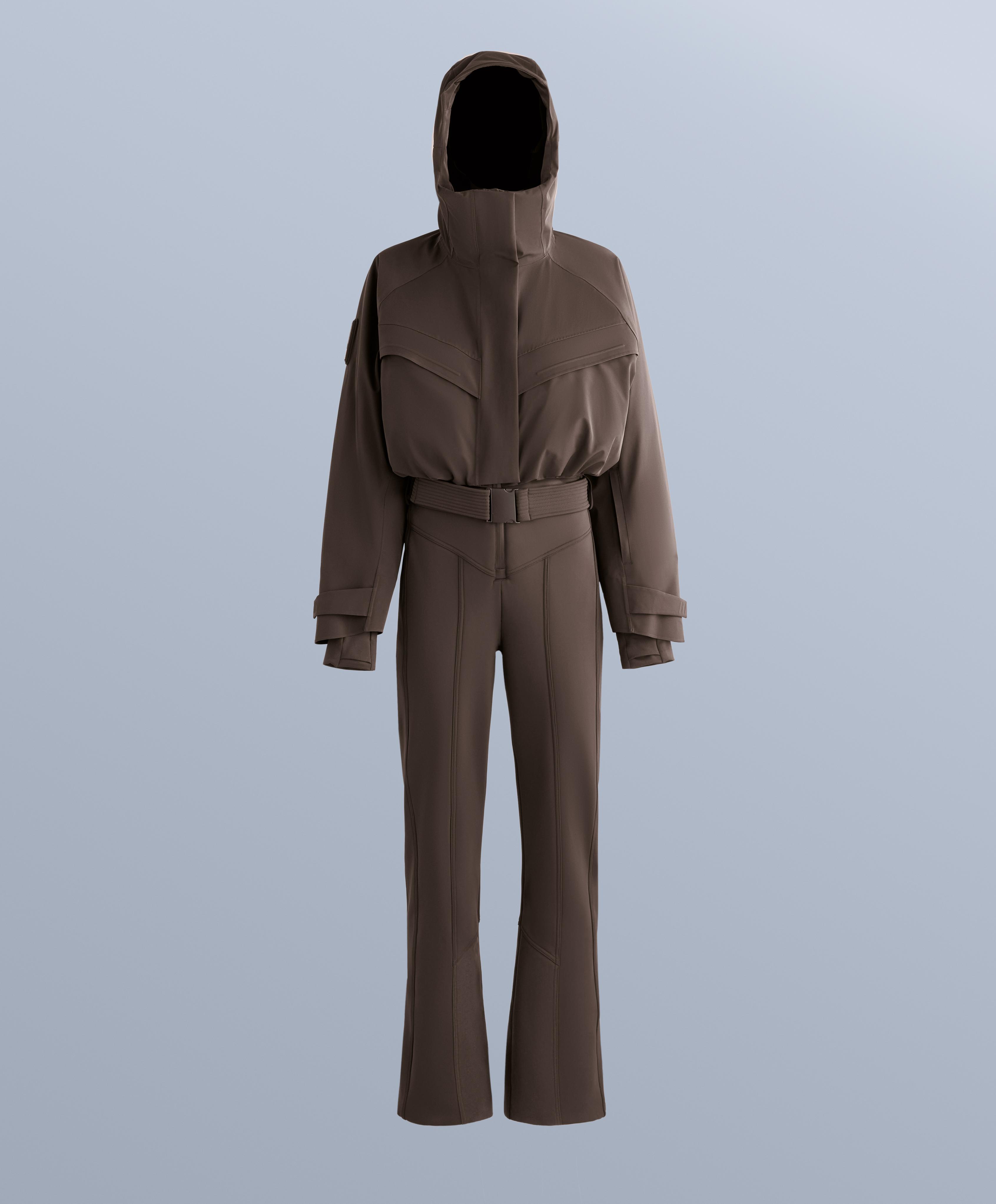 Primaloft® SKI water-resistant performance jumpsuit — DARK BROWN