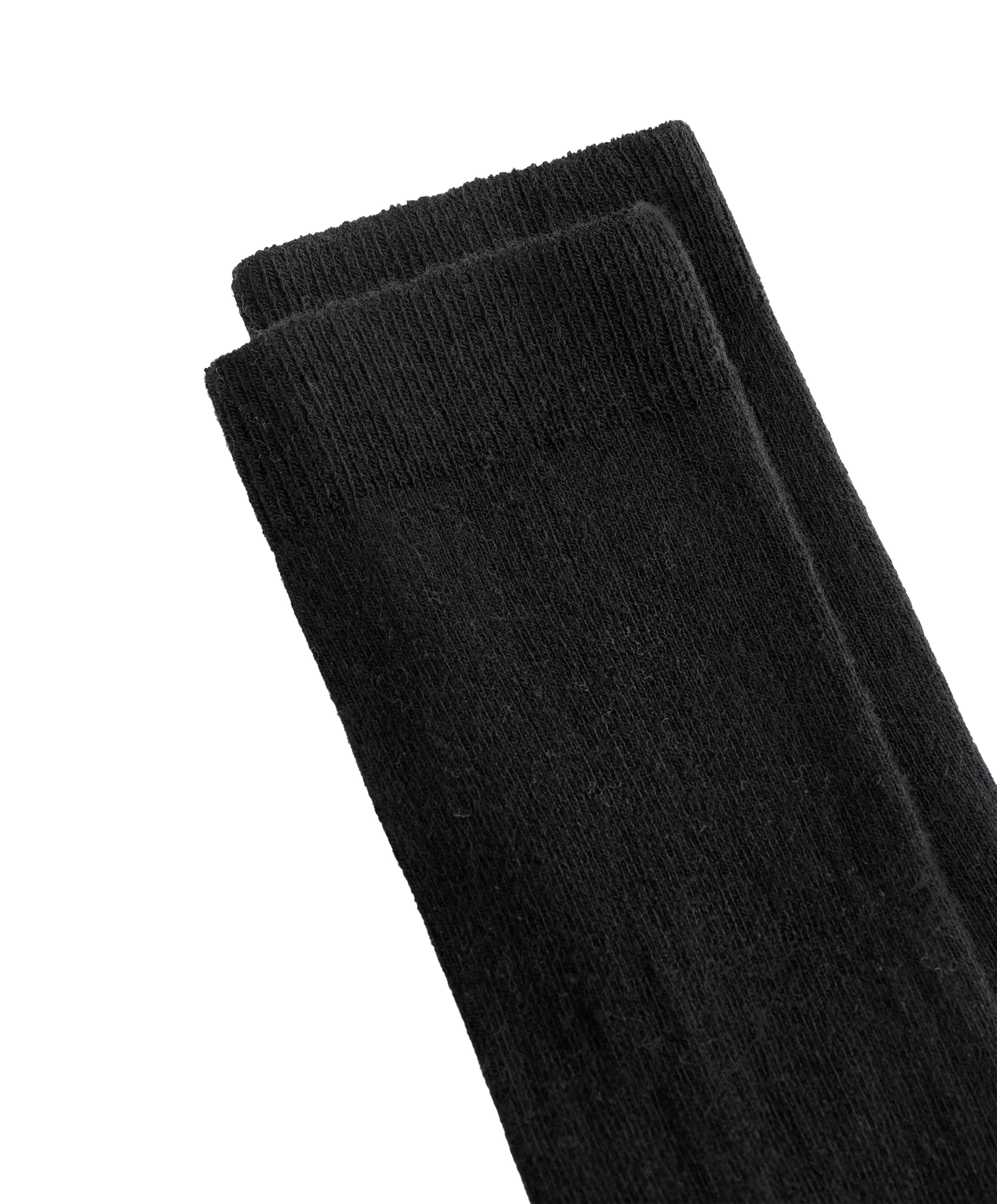 Modal blend classic socks with 13% cashmere — BLACK