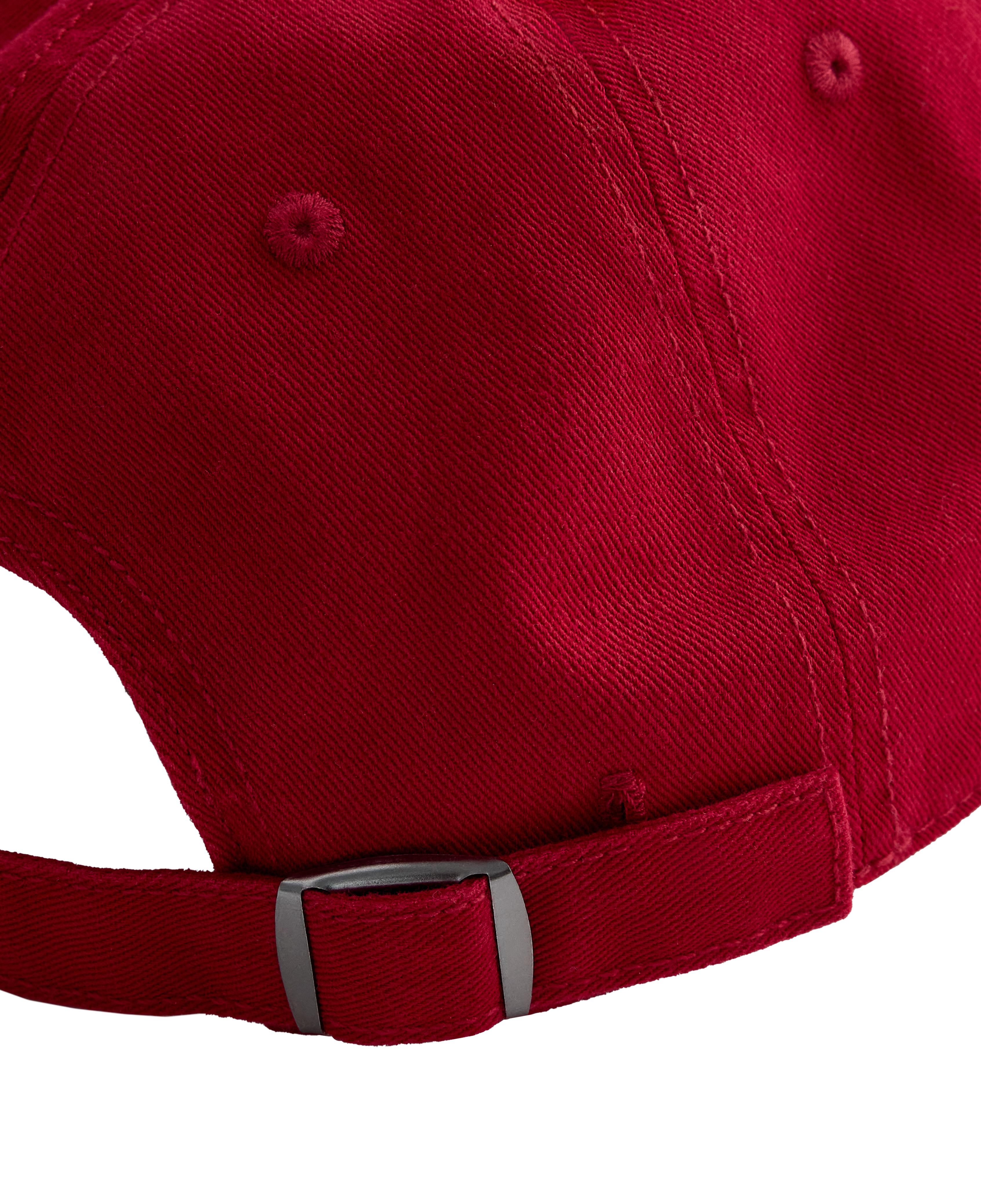 Washed-effect 100% cotton cap — BRIGHT RED