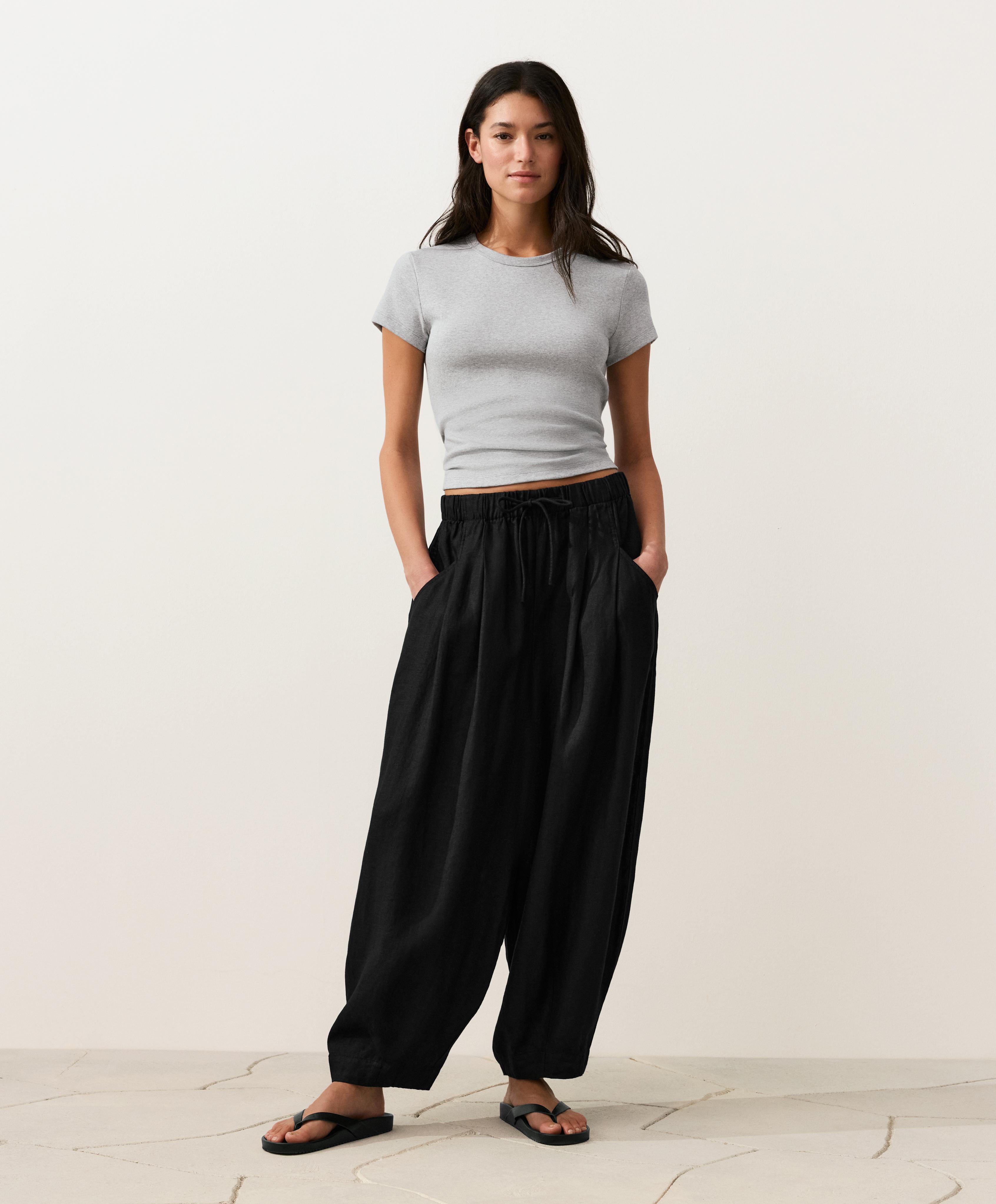 100% linen balloon trousers 100% linen balloon trousers