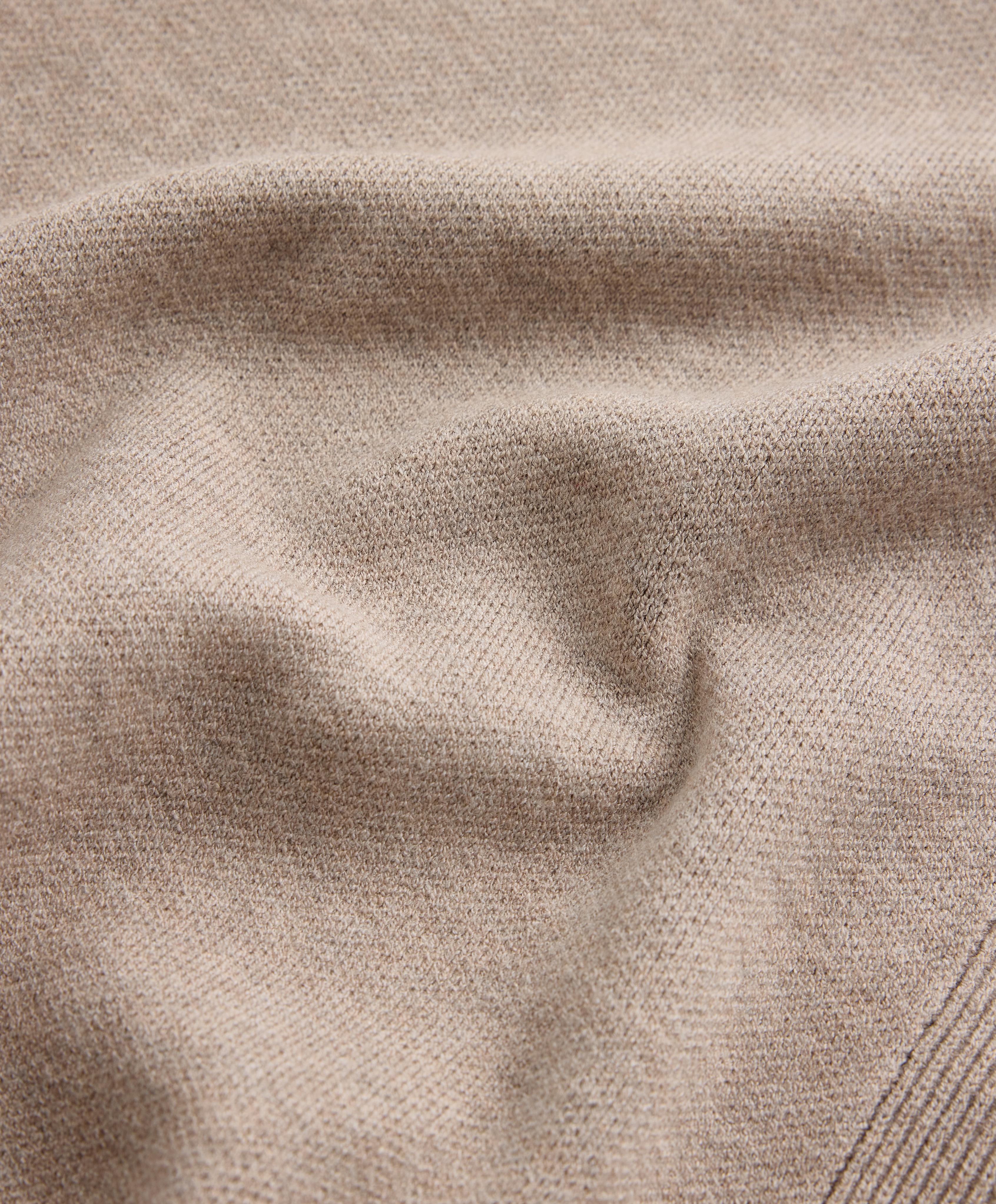 Openwork straight-leg knit trousers — SOFT MINK