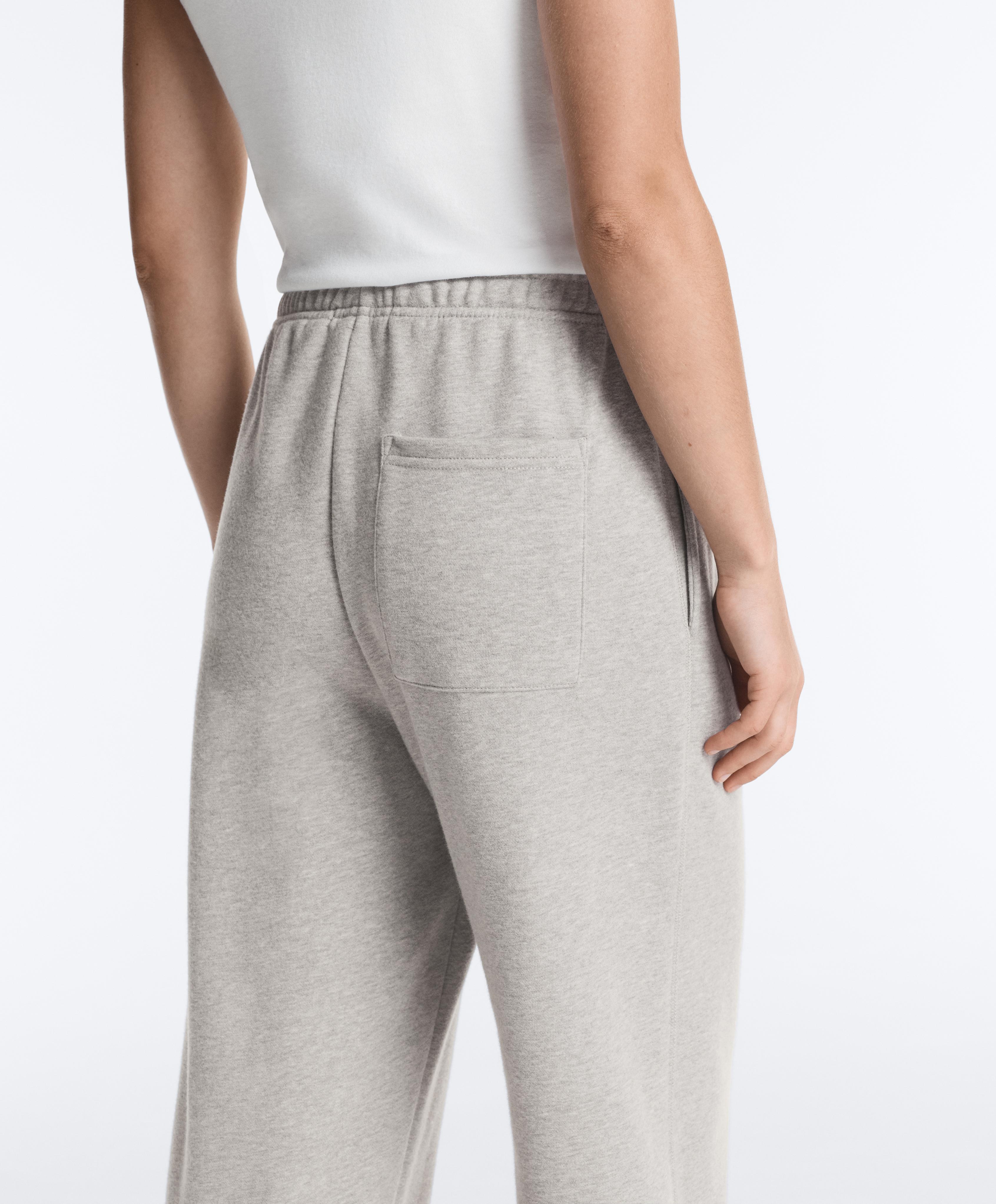 Marl fleece joggers — MID-GREY MELANGE