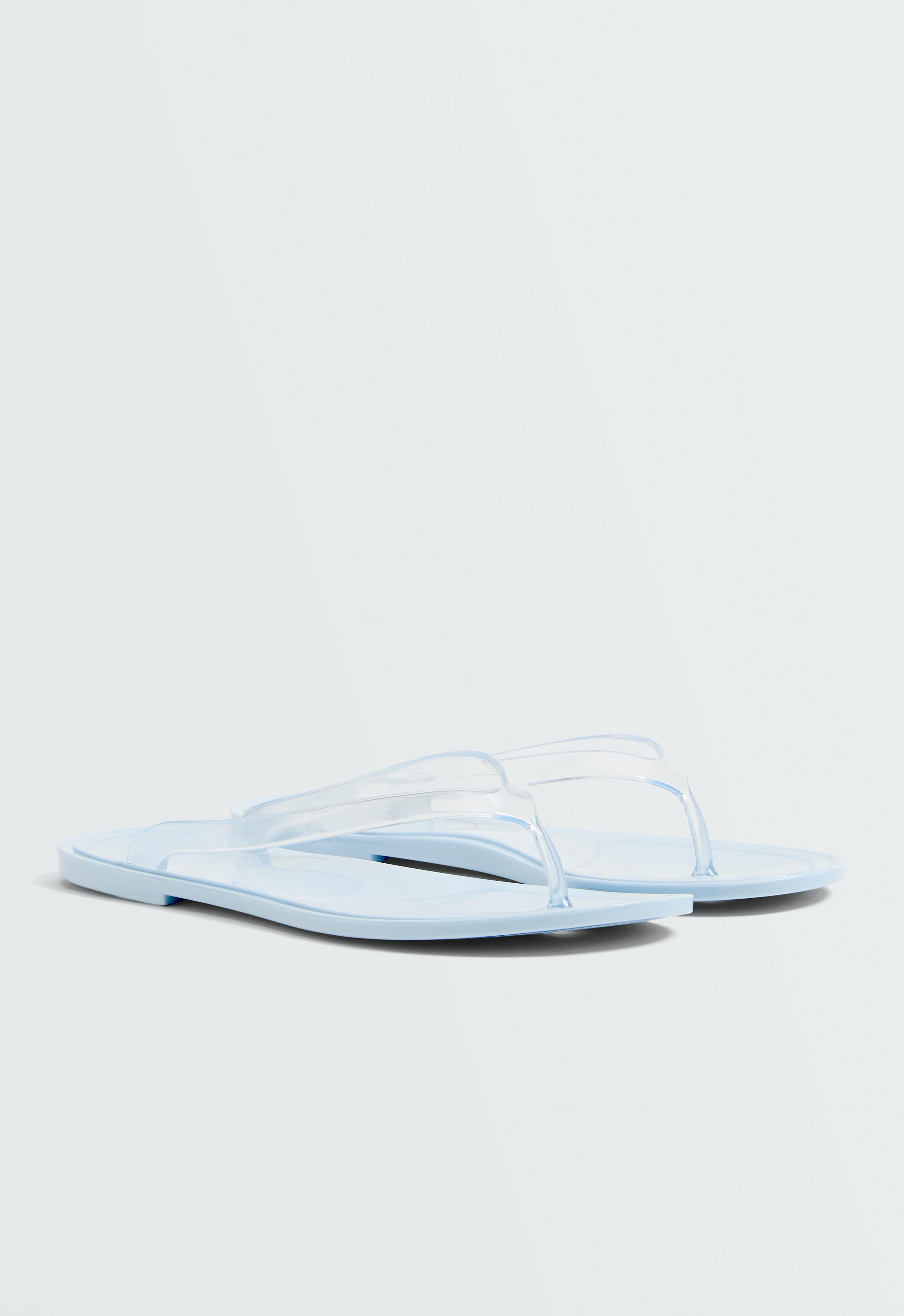 Translucent effect beachwear flip flops
