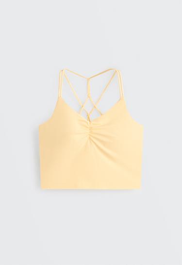 Comfortlux crossed-strap tank top — PALE YELLOW 10