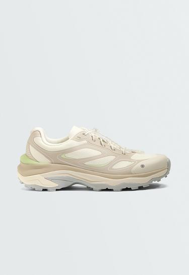 Multi-piece contrast freetime trainers — WHITE 1